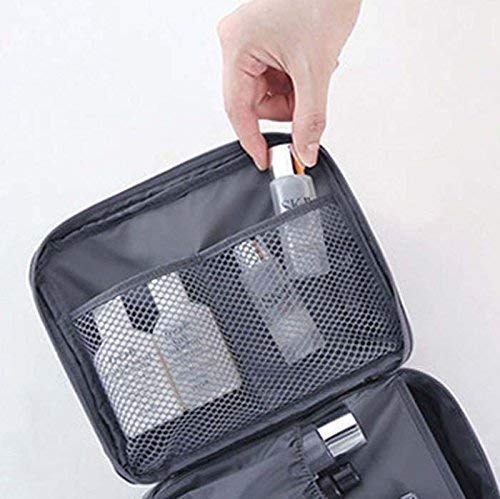 SHOPPING&MART Premium Travel Makeup Bag - Waterproof Cosmetic Organizer Pouch for Women, Large Capacity Toiletry Case with Mirror (Peach) - Perfect for Air Travel, Gym, Vacation & Daily Use