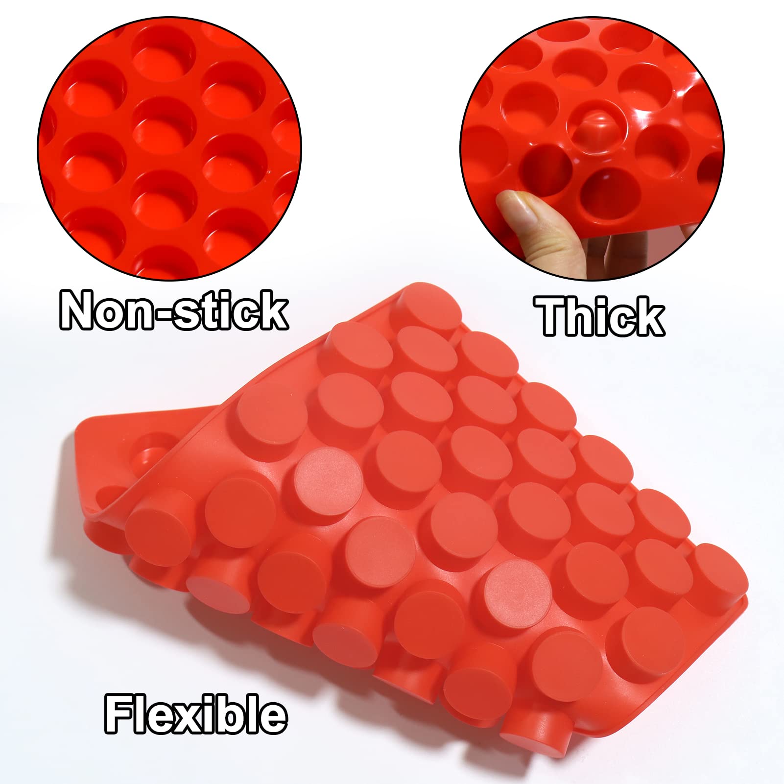 4-Pack Silicone Candy Molds for Gummy, Chocolate & Truffles - Baking & Party Treats