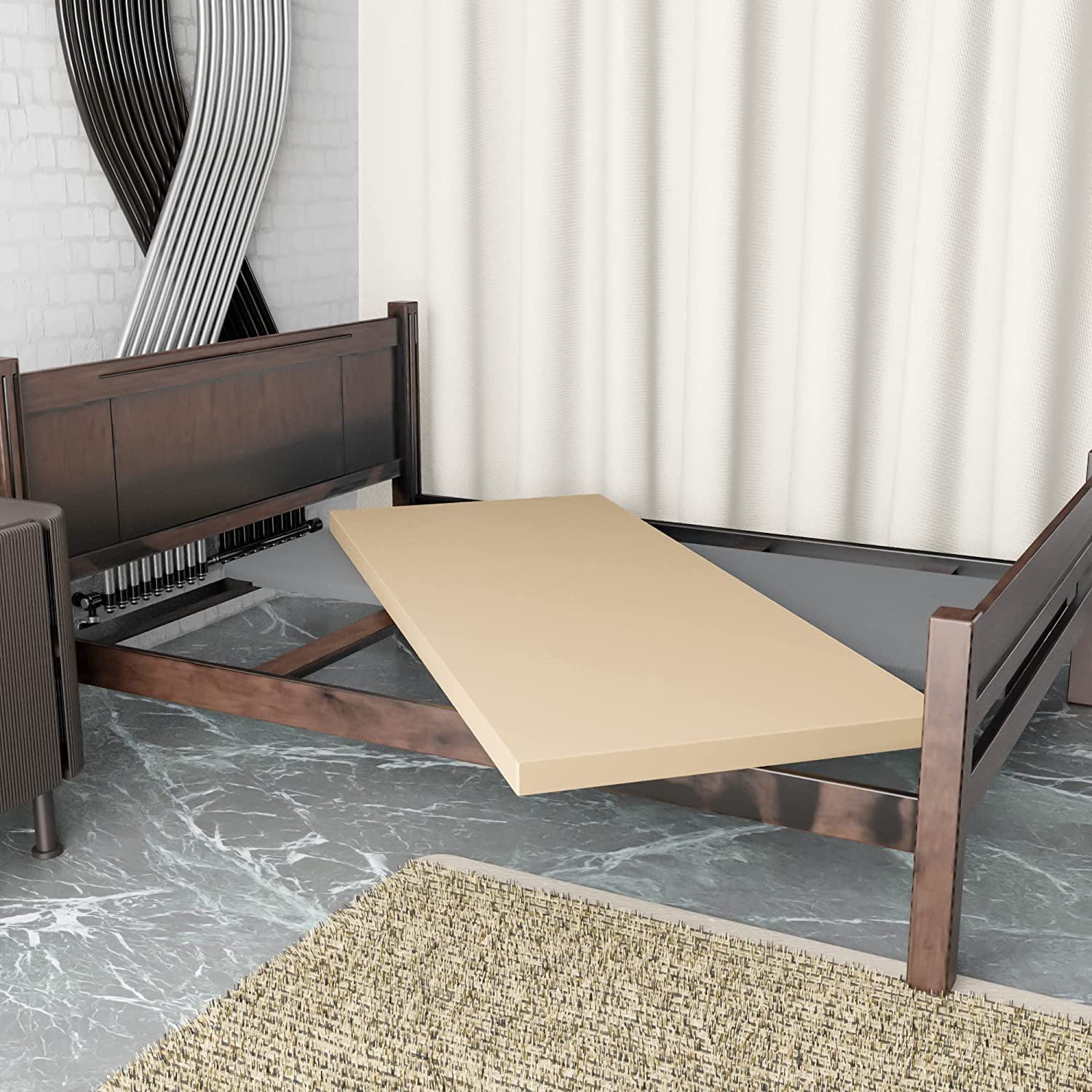 Premium Heavy-Duty Fully Assembled Bunkie Board for Mattress & Bed Support - Queen Size | Sturdy Slats for Enhanced Comfort & Durability | Ideal for Platform Beds, Bunk Beds & Adjustable Bases