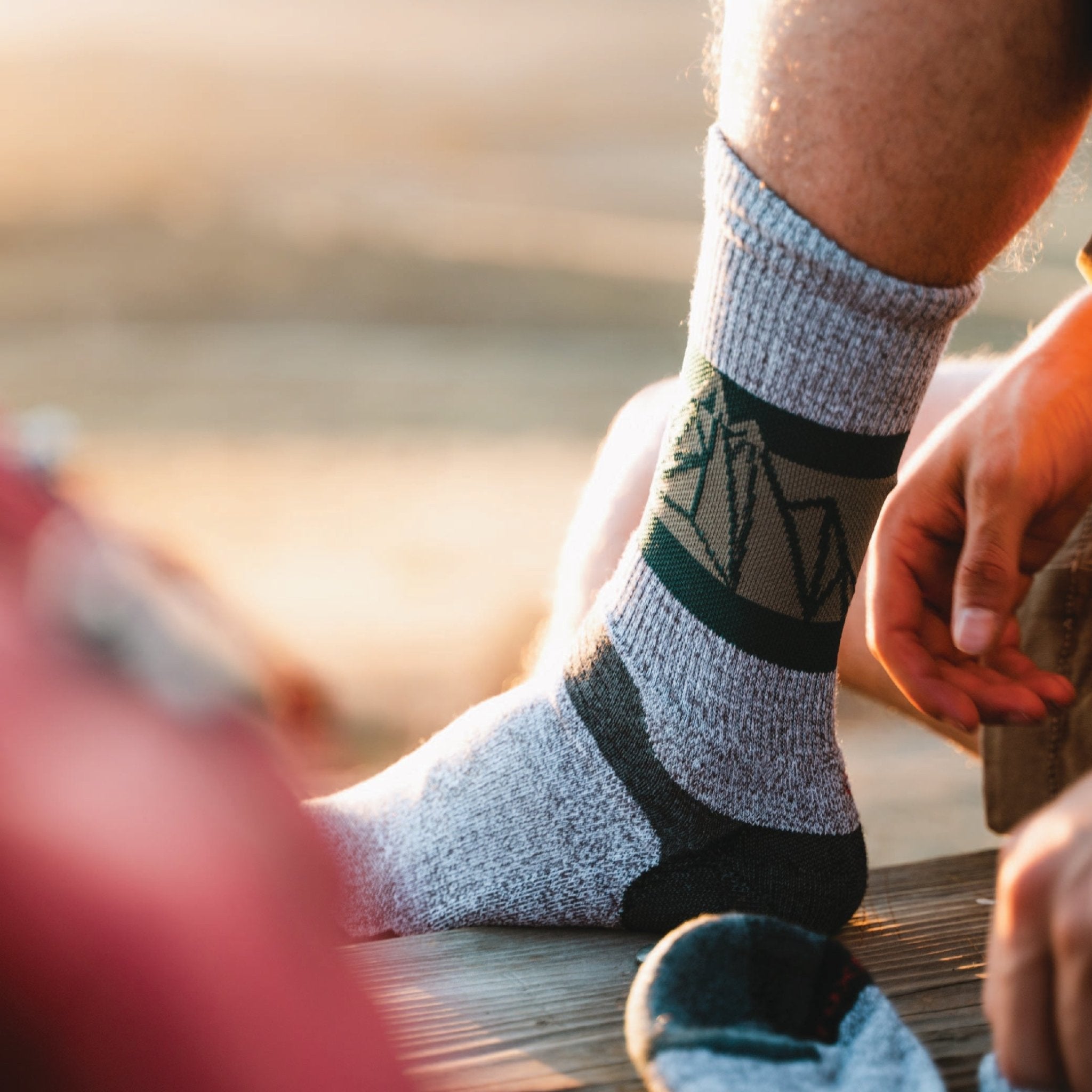 Men's Highland MX2 Lightweight Hiking Socks - Moisture Wicking & Breathable Crew Socks for Outdoor Adventures, Camping & Trail Running