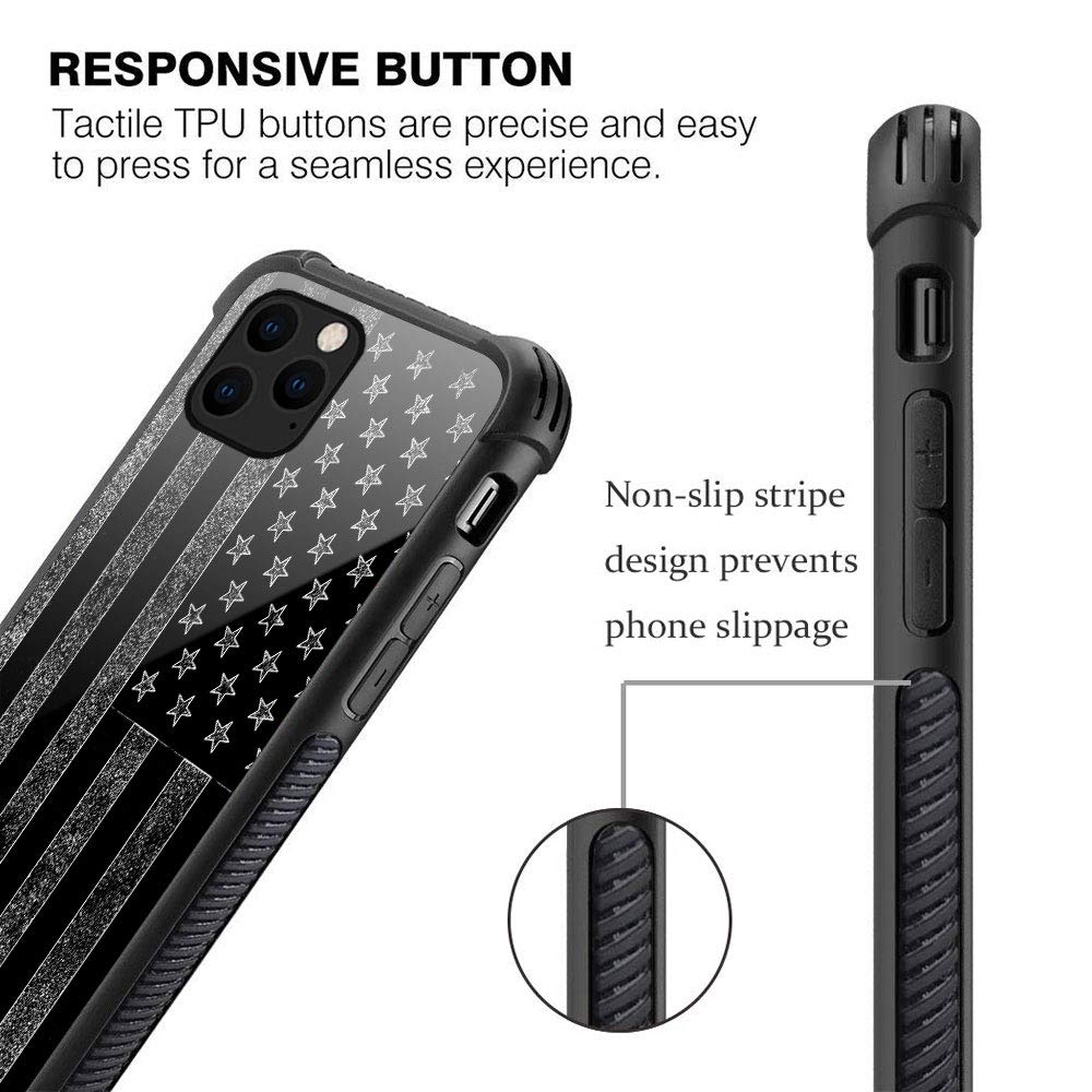 Military-Grade Shockproof iPhone 13 Case with All-Around Protection & Anti-Scratch Design - Gray Flag | Perfect for Outdoor Adventures, Work & Daily Use