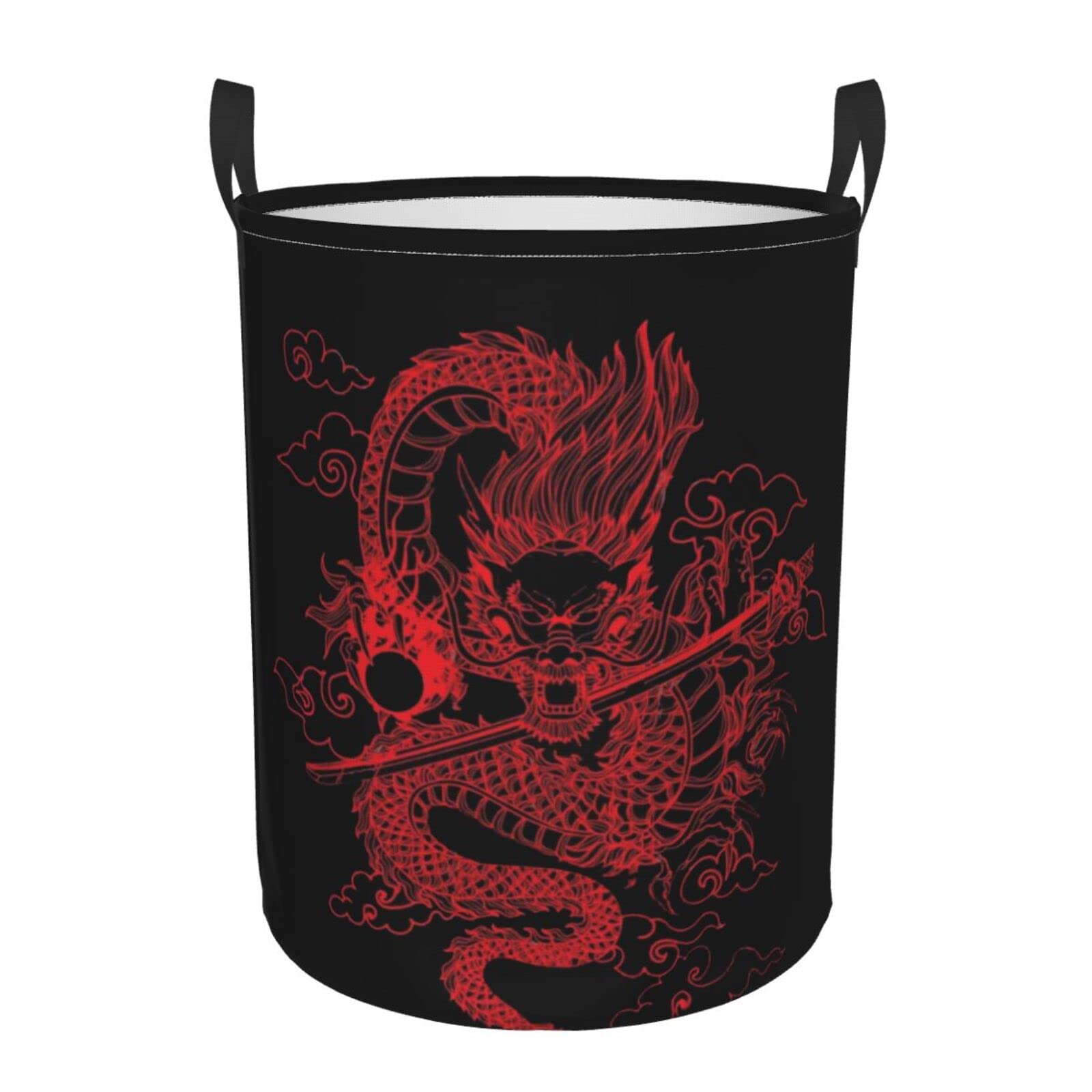 Dragon Laundry Hamper - Large Clothes Basket with Lid, Toy Organizer & Storage Bin for Dirty Clothes - Perfect for Bedroom, Nursery, Kids Room & Laundry Room Organization
