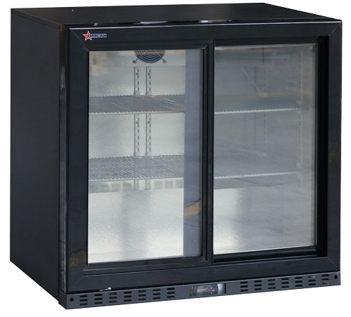 Nella 35 Inch Commercial Back Bar Refrigerator with 2 Sliding Glass Doors - Perfect for Bars, Restaurants, and Home Entertainment Spaces