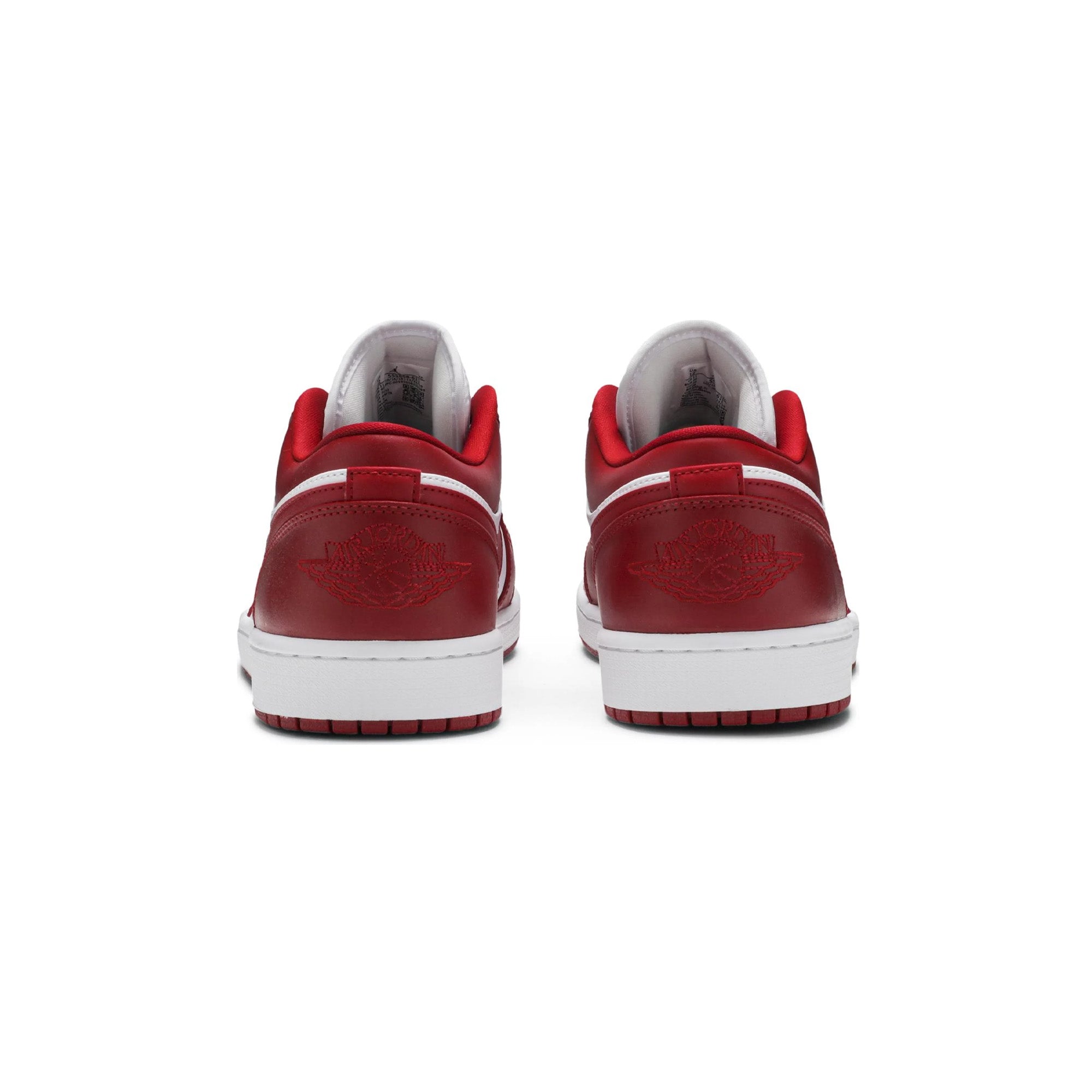 Air Jordan 1 Low 'Gym Red' White Sneakers - Men's Basketball Shoes for Casual Wear & Street Style
