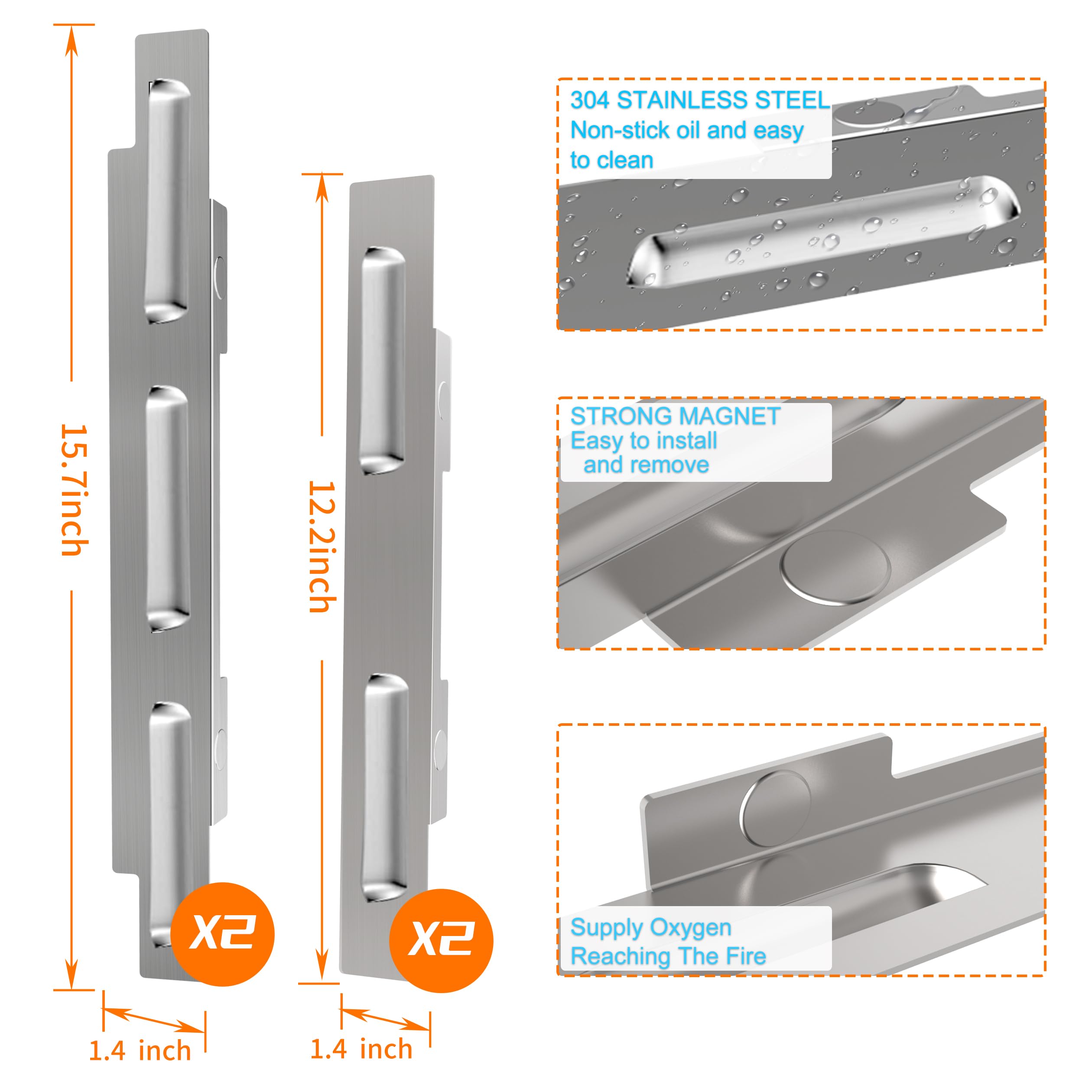 **Magnetic Stainless Steel Wind Guard for Blackstone 28