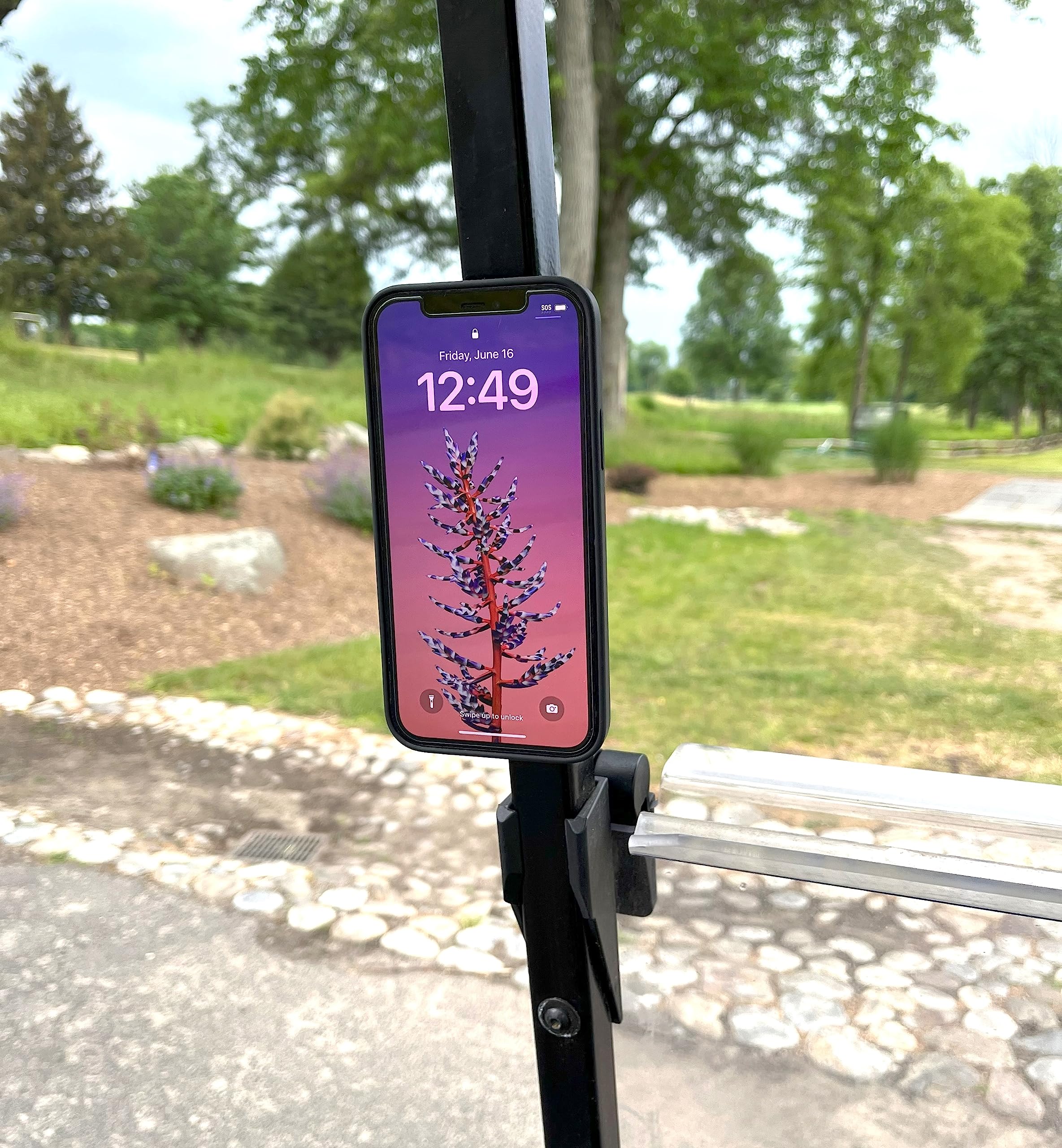 Magnetic Phone Mount for Golf Cart - Strong MagSafe Compatible Holder with Secure Mounting, Attaches to Any Metal Surface | Compact & Durable Design | Perfect for Golfing, Driving, or Workshop Use