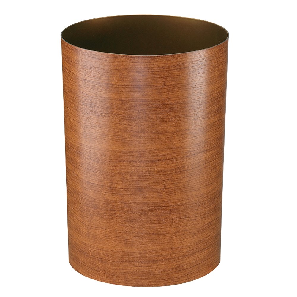 Umbra Treela 3-Gallon Polypropylene Trash Can with Cherry Wood Grain Finish - Perfect for Kitchen, Bathroom & Office Waste Disposal