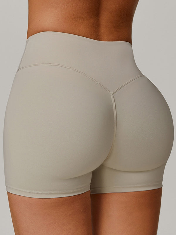 ZASUWA Women's Sexy V-Shape Waist Booty Shorts - High Waist Butt Lifting Workout Shorts for Gym, Yoga, and Casual Wear