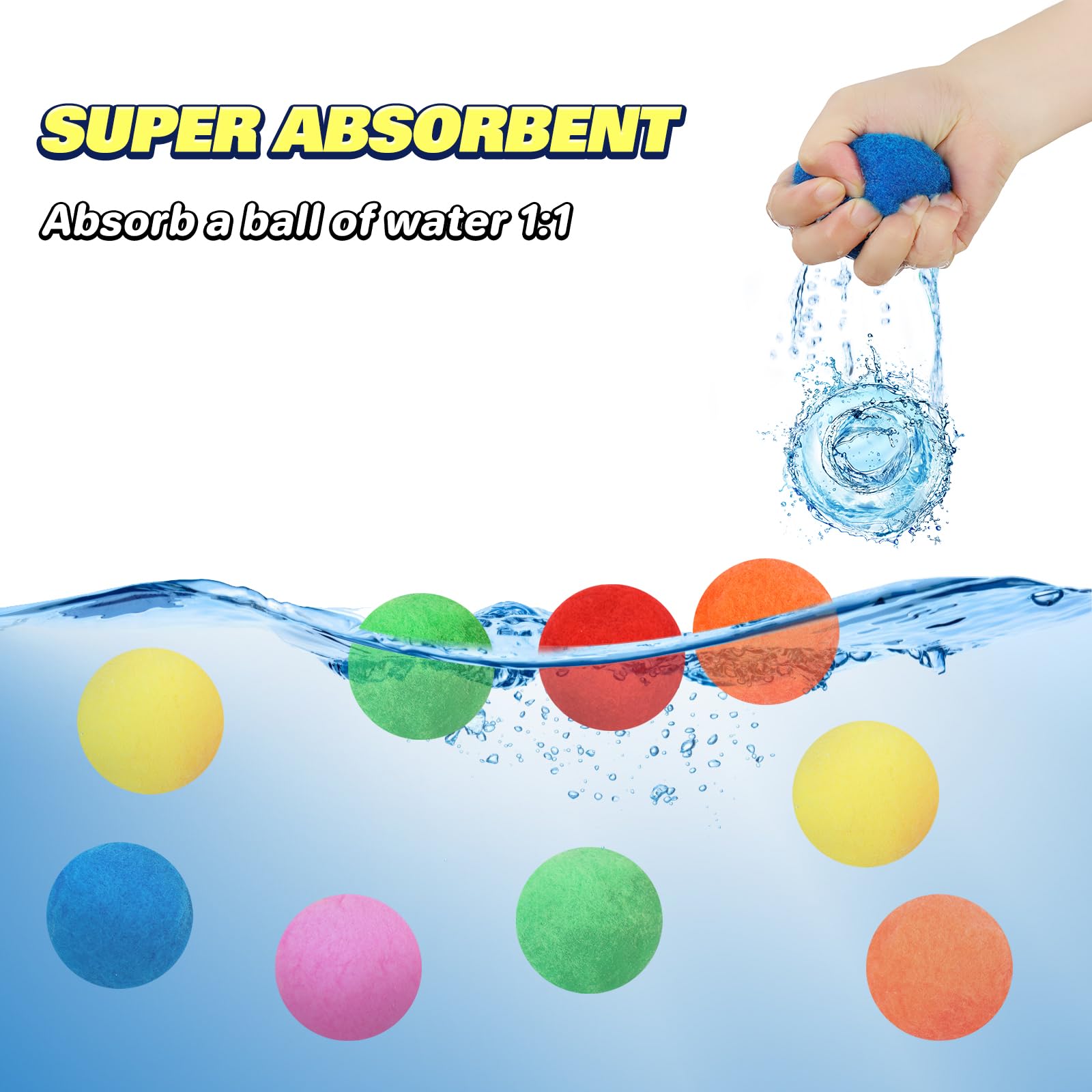 **60Pcs Reusable Water Balloons for Kids - Eco-Friendly Water Balls for Pool, Beach & Backyard Games | Splash Bombs for Summer Fun, Outdoor Water Play & Party Activities**