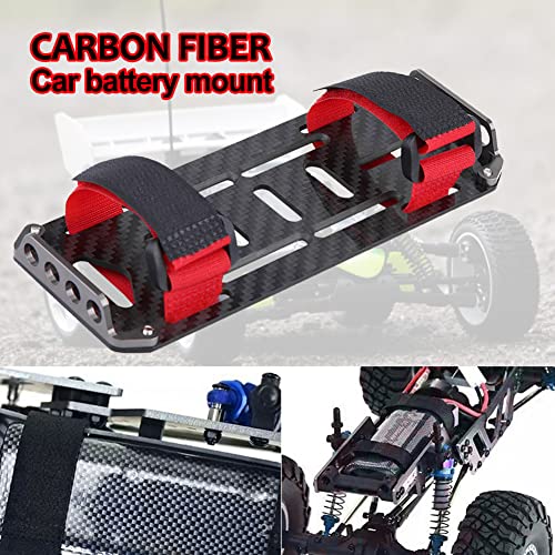 Carbon Fiber RC Battery Tray - Replacement Battery Mounting Plate for Axial SCX10 1:10 Scale Crawler Car | Durable & Lightweight Design for Off-Road RC Adventures & Crawling Competitions
