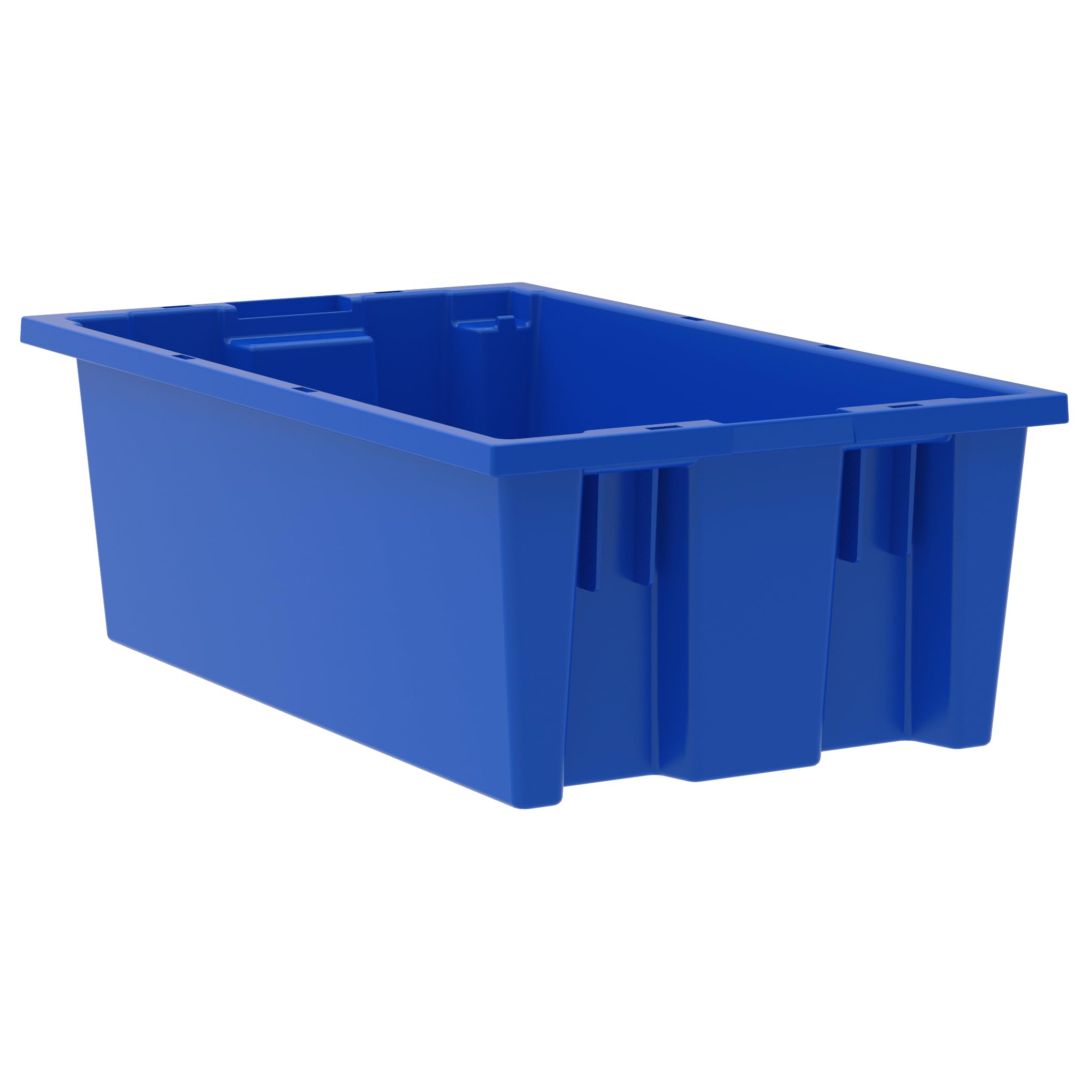 Akro-Mils 35180 Stackable Plastic Storage Bins 6-Pack - 18x11x6 Inch Blue Organizer Containers for Home, Office & Warehouse Organization - Perfect for Tool Storage, Craft Supplies & Industrial Parts