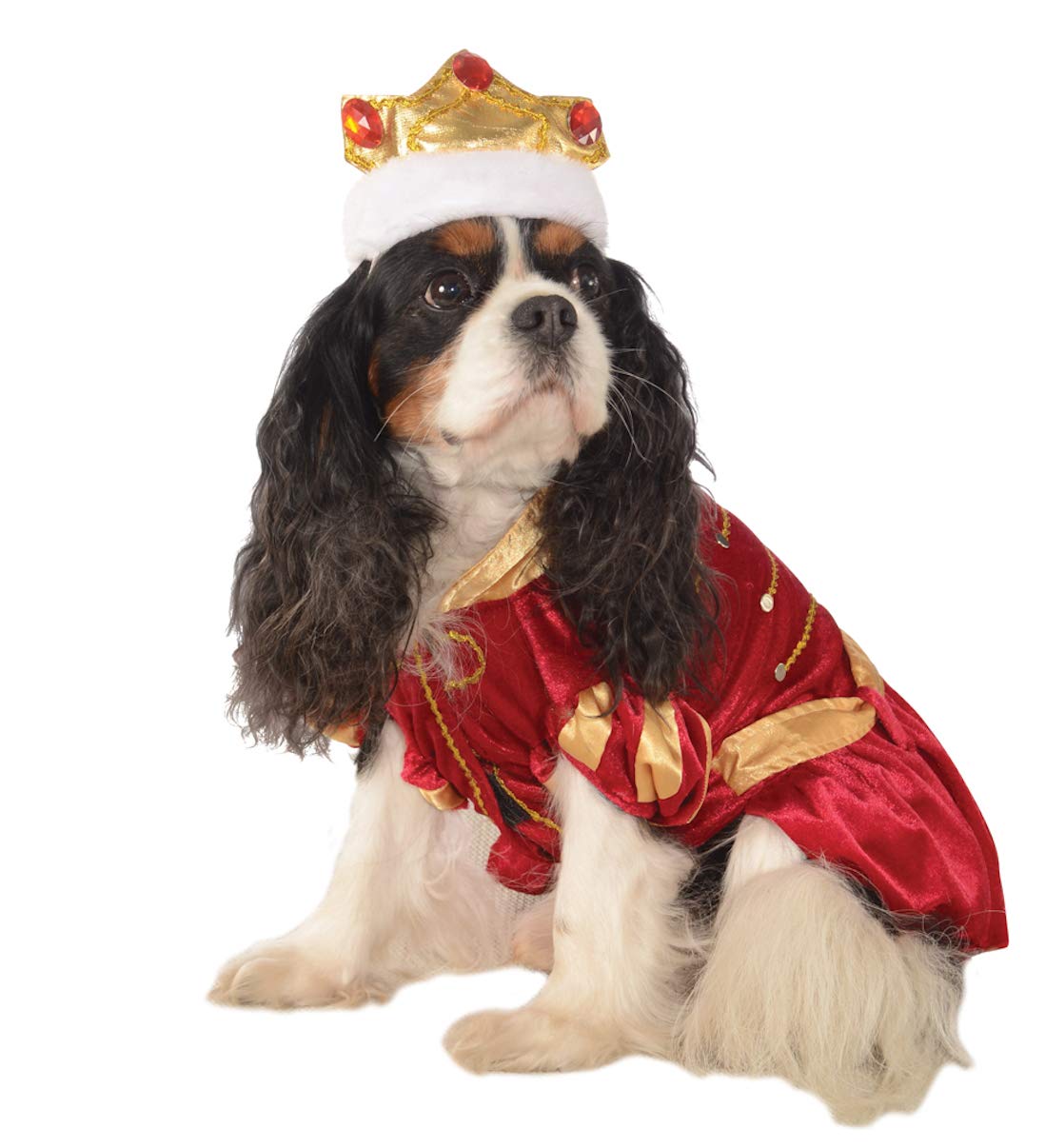 Rubie's Red King Pet Costume for Dogs - Medium Size, Halloween Dress Up & Cosplay Outfit for Parties and Photo Shoots