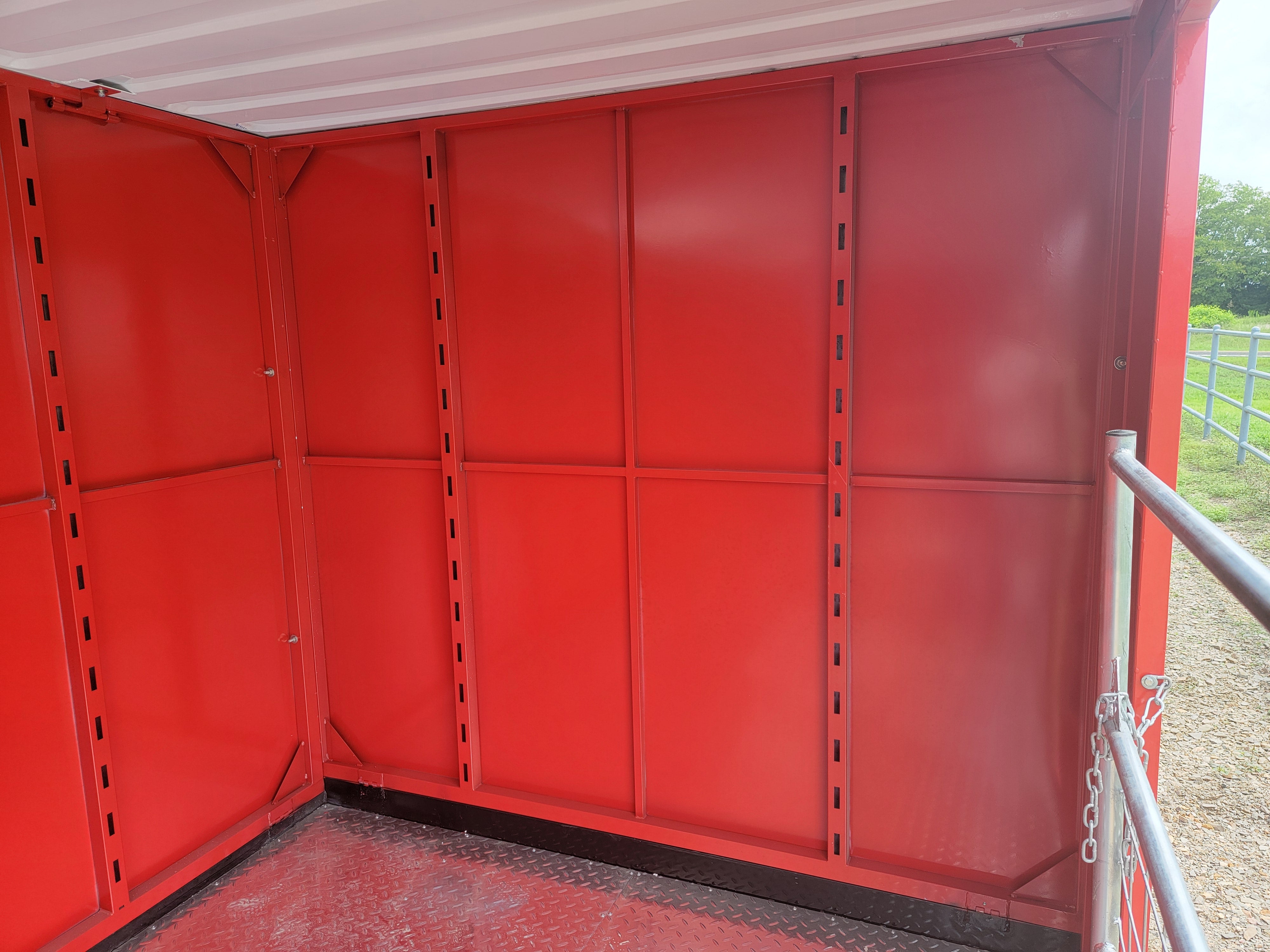 8'x20' Double Livestock Stall Portable Storage Building - Relocatable Loafing Shed Container for Horses, Cattle & Farm Animals - Perfect for Barns, Ranches & Agricultural Use