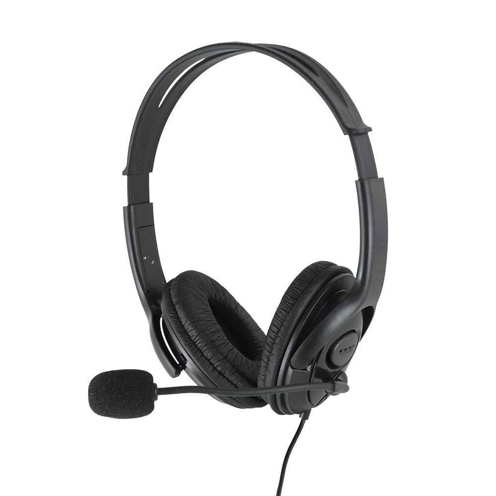 Xtremem XB-20 Gaming Headset with Microphone for Xbox One/Xbox Series X - 40mm Stereo Speakers, 3.5mm Jack, Foldable & Adjustable - Omnidirectional Mic - Perfect for Online Gaming & Voice Chat (Black)