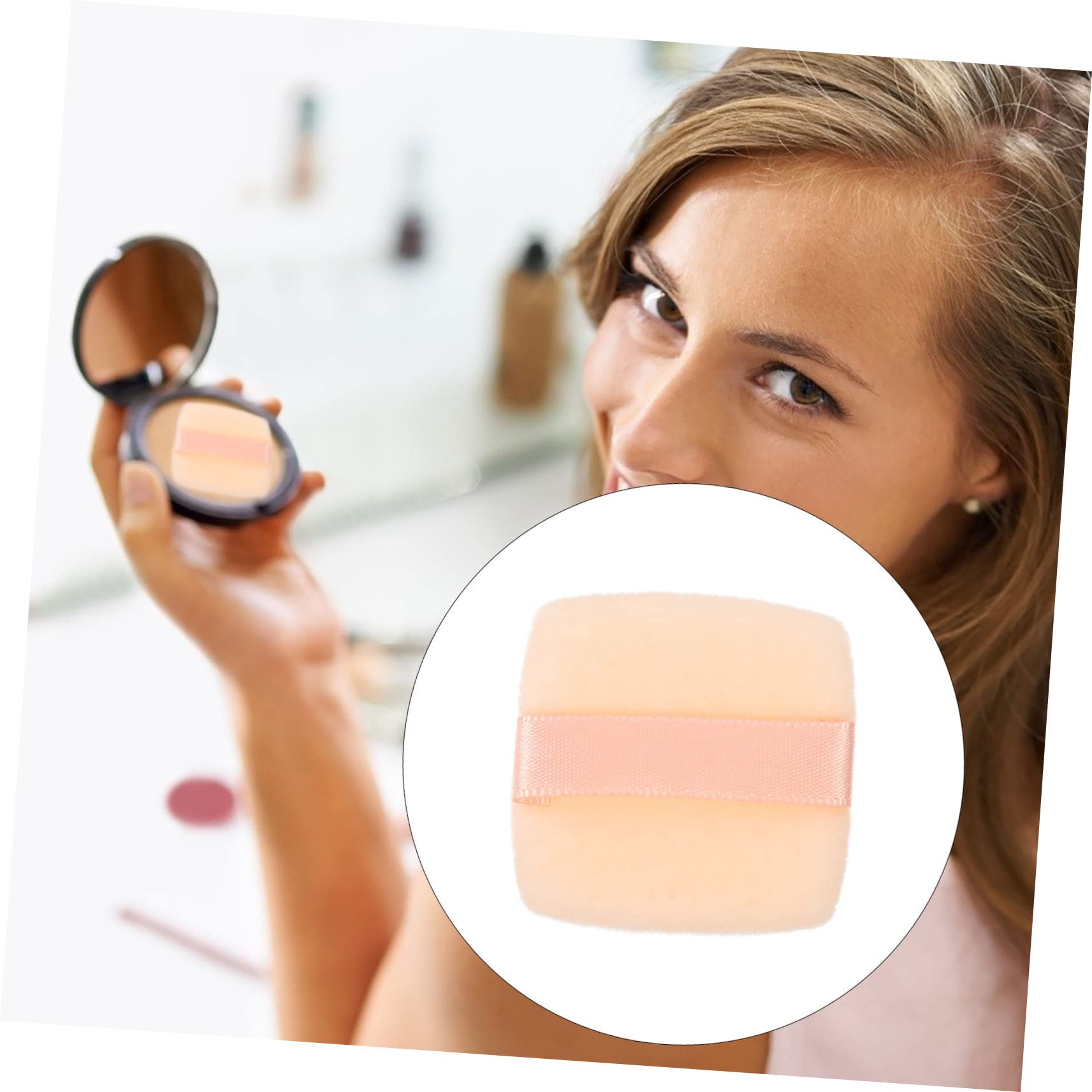 Beatifufu 10pcs Soft Mini Powder Puff Bands - Portable Facial Makeup Pads for Women, Girls & Men | Ideal for Travel, Touch-Ups & Professional Makeup Application