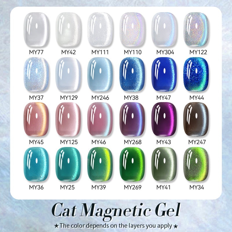 10ml Cat Magnetic Gel Polish - Long Lasting Nail Polish for Salon & Home Manicure - Perfect for Nail Art & DIY Nail Designs