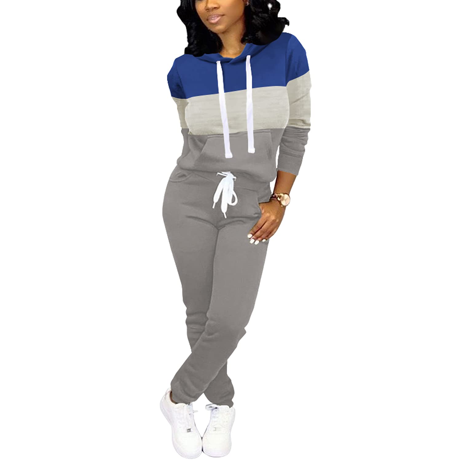 Nimsruc Women's Two Piece Jogging Suits - Casual Tracksuit Outfit for Running, Gym, Lounge & Streetwear Fashion