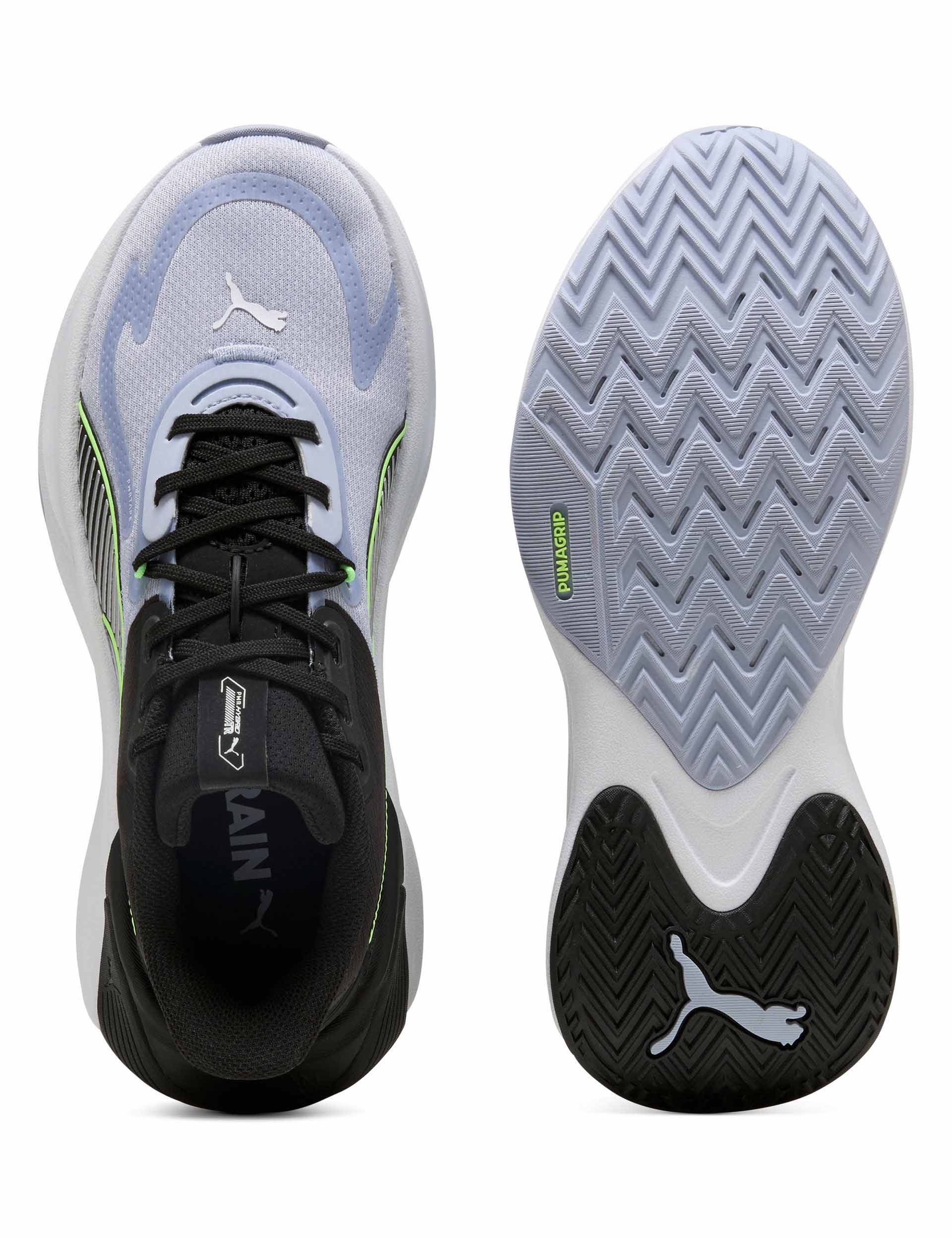 PWR Hybrid Training Shoes for Men & Women - Lightweight, Breathable, Non-Slip Gym Shoes for Running, Workouts & Cross Training - Cool Weather/White/Green Glare - Perfect for Indoor & Outdoor Fitness Activities