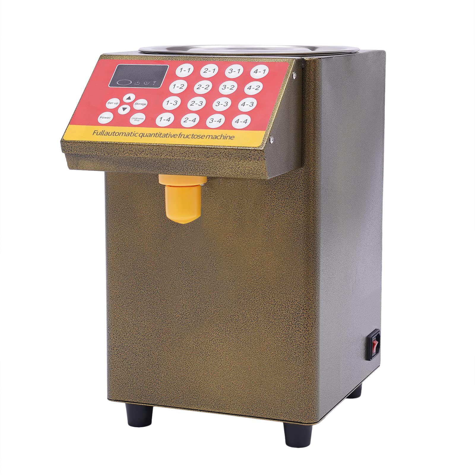 Gdrasuya10 8000CC/2.11GAL Automatic Fructose Dispenser Machine - 110V Commercial Syrup & Sugar Dispenser for Bubble Tea, Coffee Shops, Ice Cream Stores, and Beverage Businesses - Perfect for Milk Tea, Smoothies, and Dessert Toppings