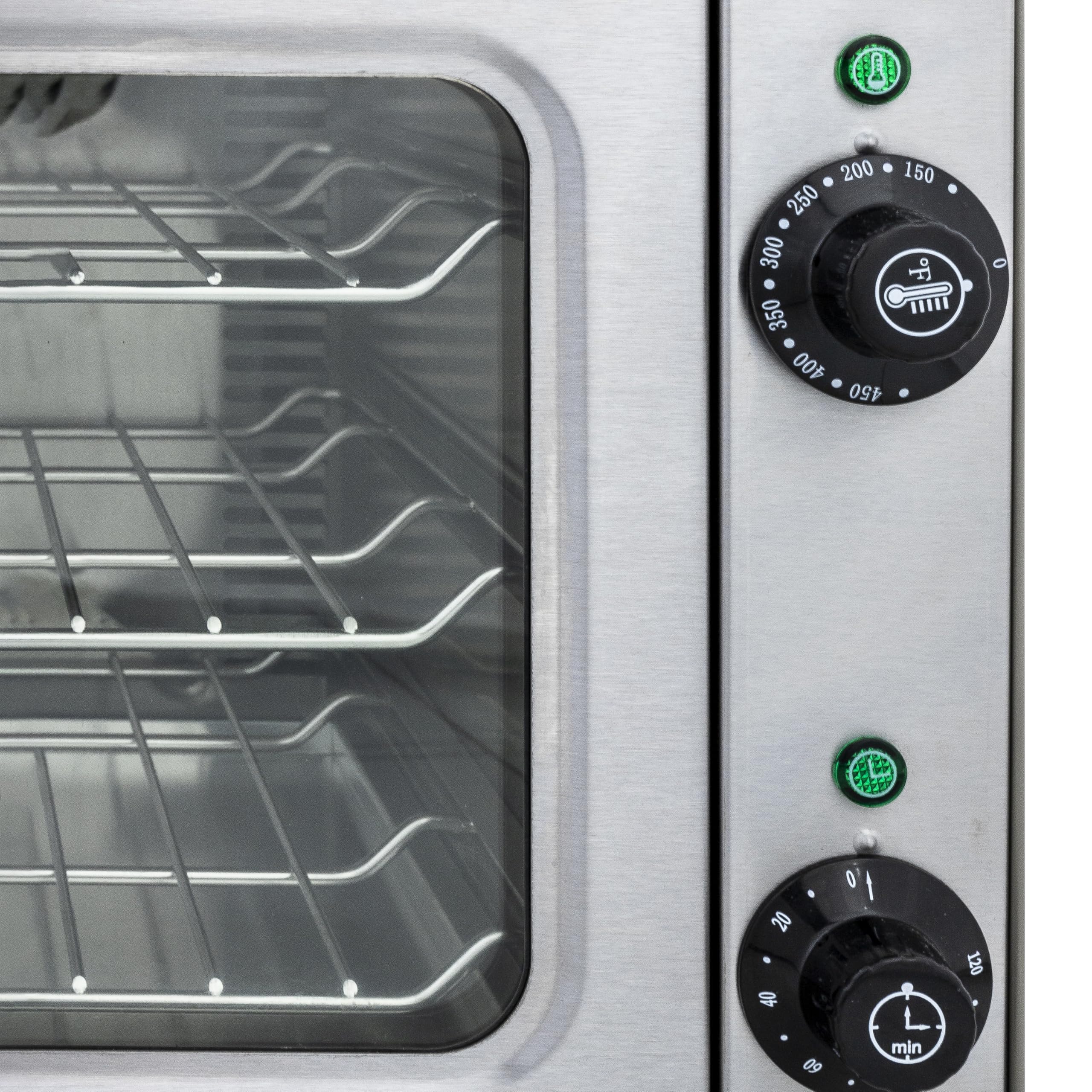 Adcraft COQ-1750W 1750W Commercial Electric Countertop Convection Oven - Heavy Duty Stainless Steel, 120V, NSF Certified - Perfect for Restaurants, Bakeries & Catering Businesses