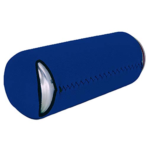 Dinosaur Slim Can Cooler - Navy Blue Insulated Beer Soda Can Holder for Camping, BBQs & Outdoor Parties (1 Pack)