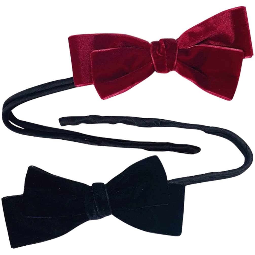 Lurrose 2-Pack Hair Bun Maker Set - Bowknot Headband & Fabric Donut Bun Shaper for Women and Girls - Perfect for School, Parties, Weddings and Daily Hair Styling Accessories