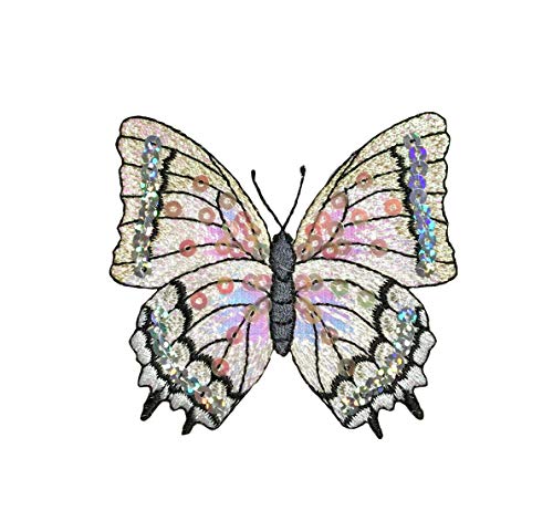 White Sequin Butterfly