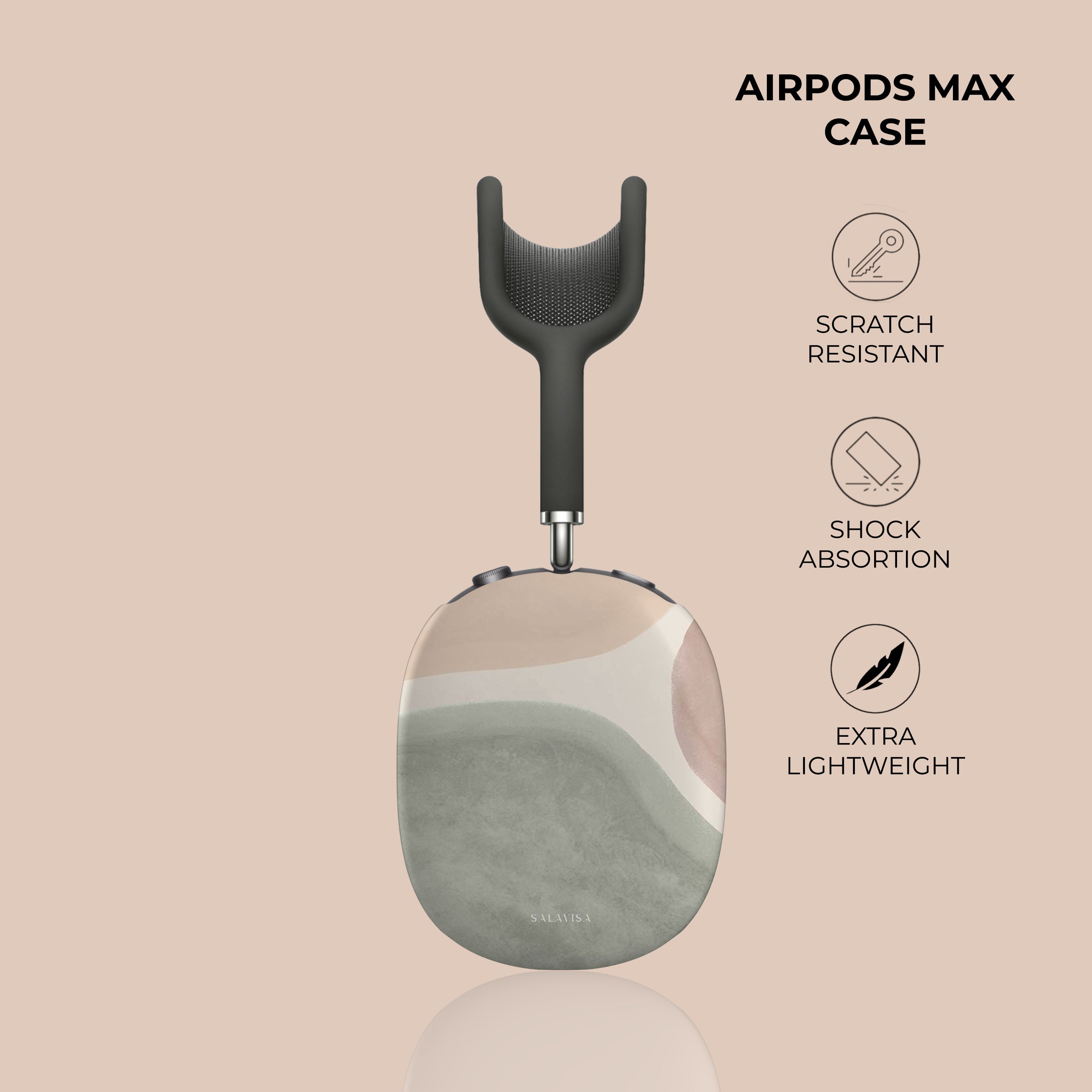 Soft Pastel AirPods Max Protective Case with Ergonomic Curves - Perfect for Travel, Work & Gym Use
