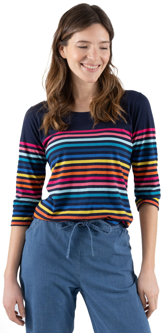 10-Color Breton Striped Shirt for Women - Lightweight Cotton Tops - Casual & Chic Marinière Style - Perfect for Beach, Office & Everyday Wear