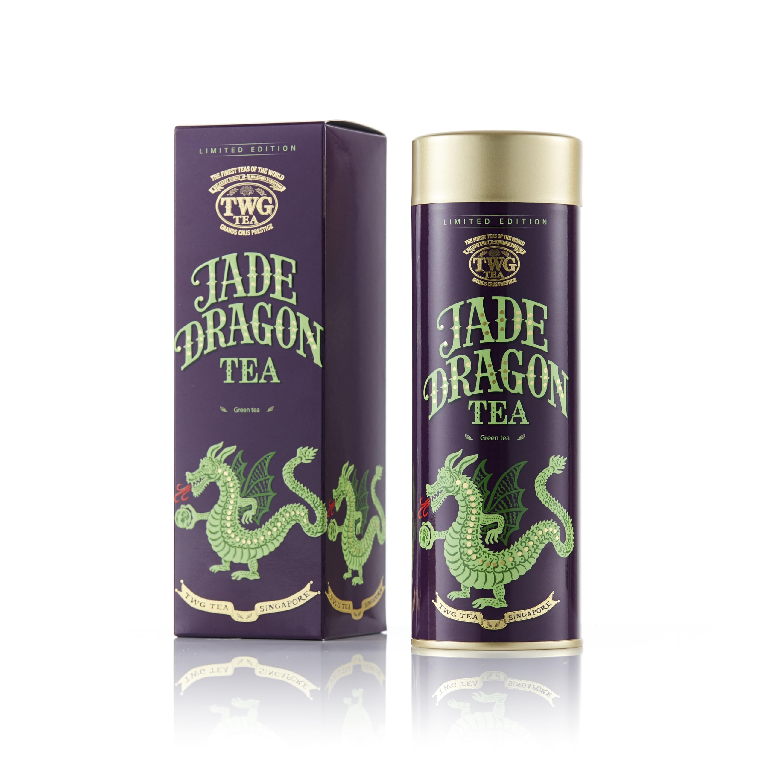Premium TWG Jade Dragon Green Tea - Intense Flavor & Aroma in Elegant Haute Couture Tin (100g) - Perfect for Gifting, Afternoon Tea & Relaxation Moments