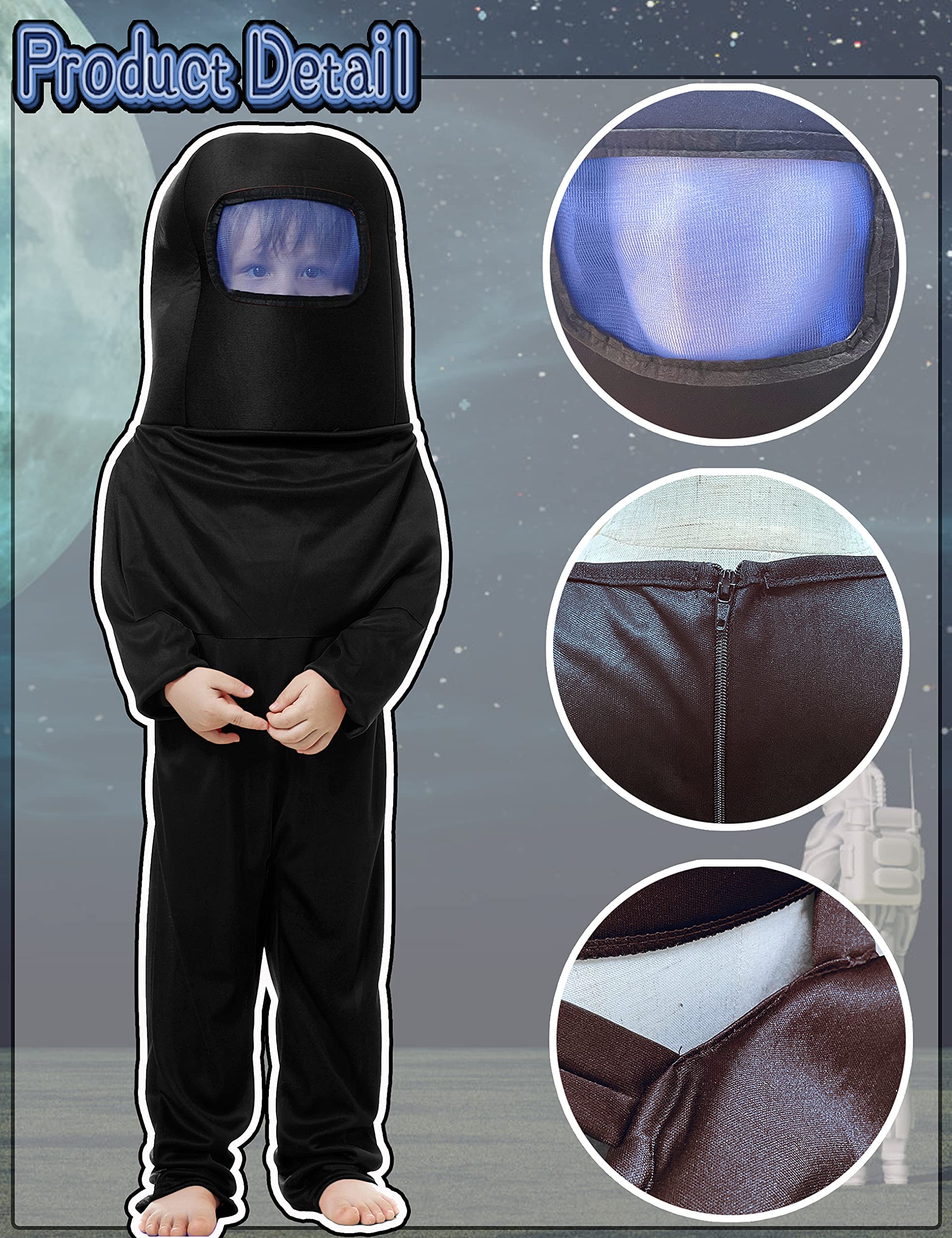 **Kids Astronaut Costume - Space Suit Halloween Costume for Boys & Girls Ages 3-10 | Red & Blue Jumpsuit with Backpack | Perfect for Halloween, Cosplay, Dress-Up & Space-Themed Parties**