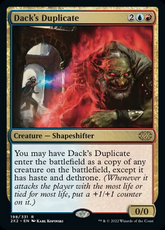 Magic: The Gathering - Dack's Duplicate (198) - Double Masters 2022 Trading Card - Collectible Game Card for MTG Deck Building & Strategy Battles