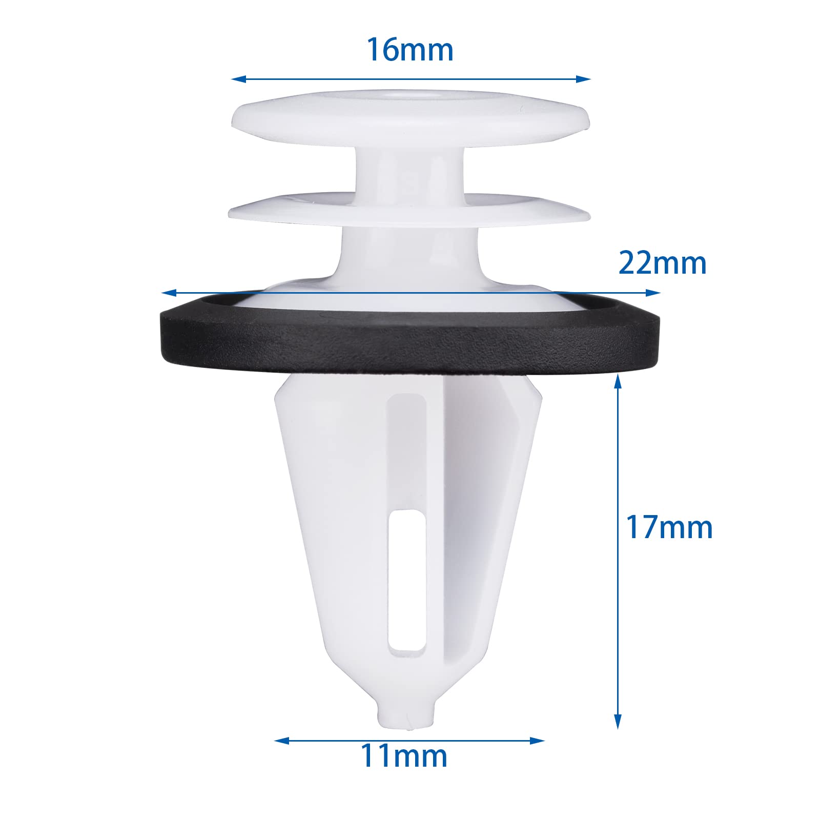 50PCS Door Trim Panel Retainer Clips with Sealer - Compatible with Ford W713297-S300 & Tesla Model S 1025401-00-A - Auto Interior Repair Parts for Secure Door Panel Installation
