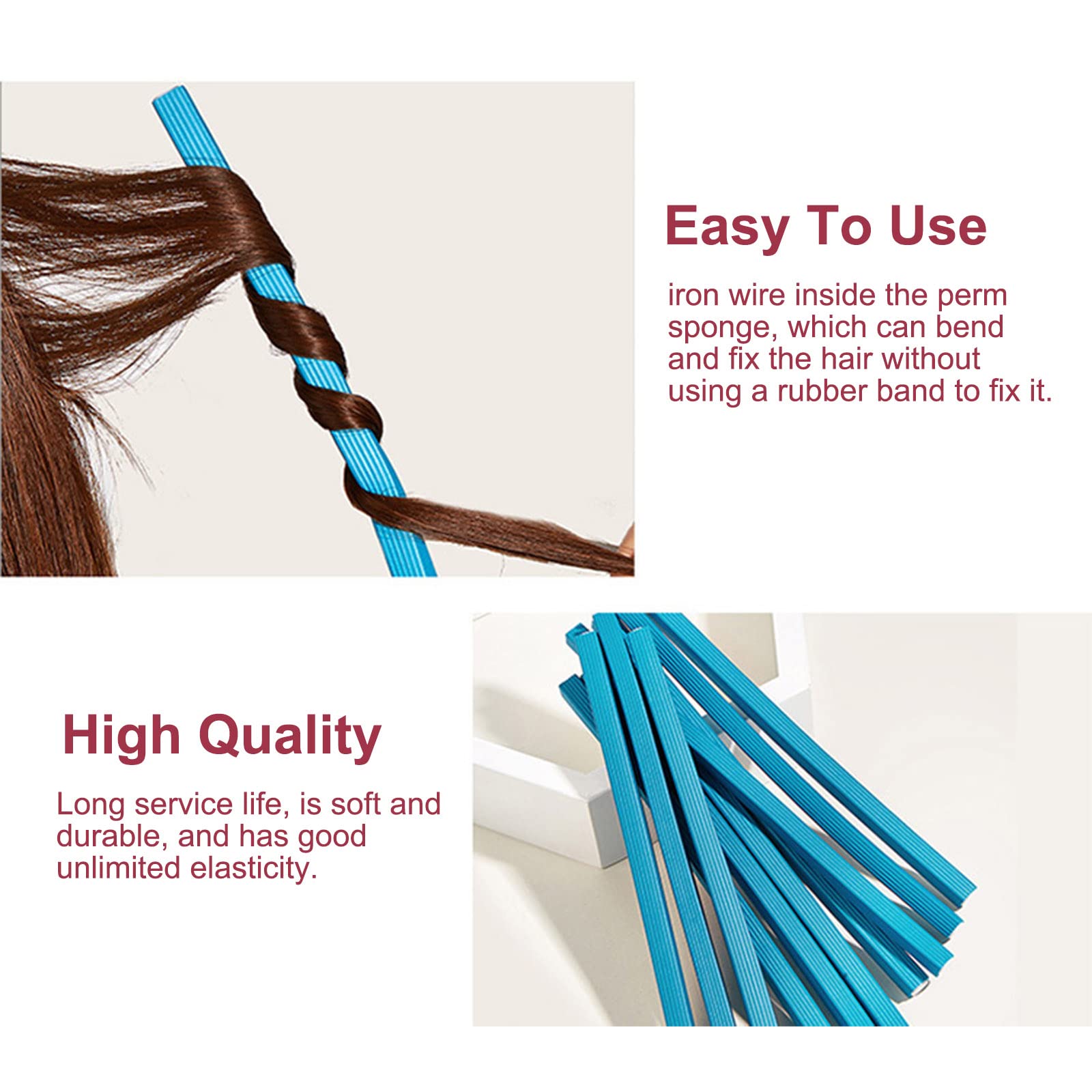 Flexible Sponge Hair Curlers Set - No Heat Hair Rollers for Short & Long Hair | Natural Curling Rods & Twist Foam Rollers | Perfect for Overnight Styling, Beach Waves & Salon-Quality Curls at Home