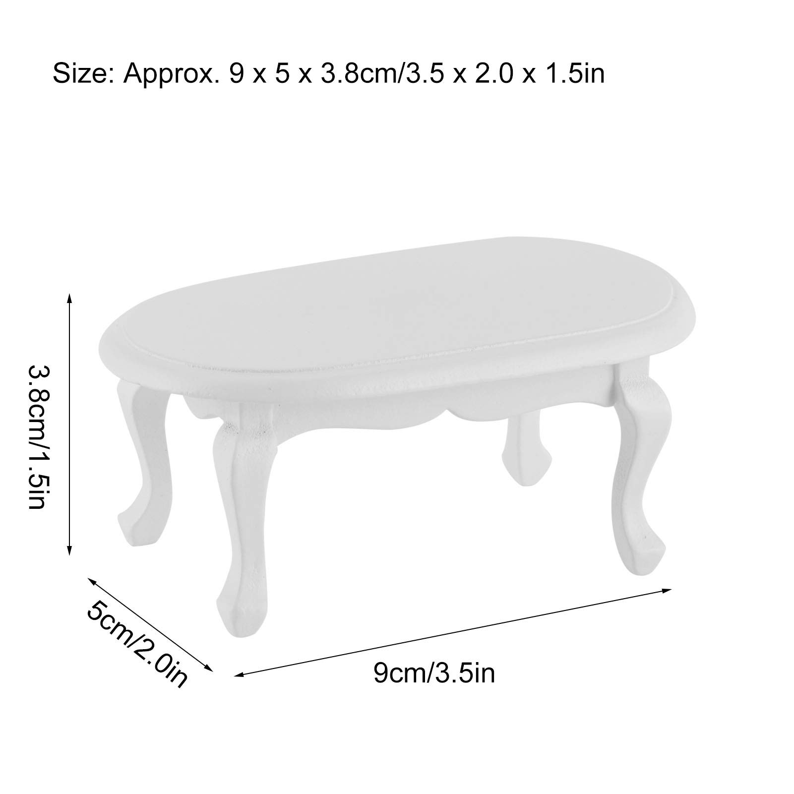 1:12 Scale Miniature Wooden Coffee Table - Realistic Dollhouse Furniture for DIY Miniature House Accessories | Perfect for Dollhouse Decor, Miniature Displays & Collectibles