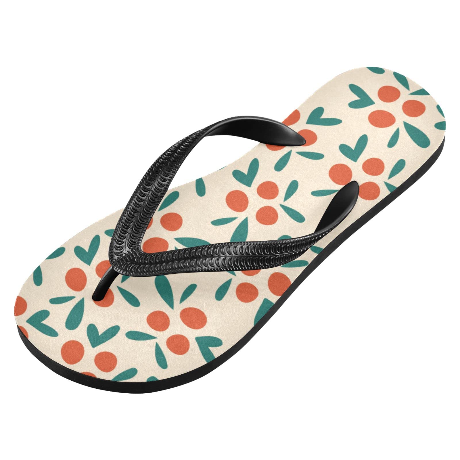 **Red Cherry Flip Flops for Women & Men – Non-Slip Rubber Beach Sandals with Straps – Perfect for Summer, Travel, Swimming, Parties & Shower**    *Use Case: Ideal for beach vacations, poolside lounging, outdoor showers, and casual summer outings.*