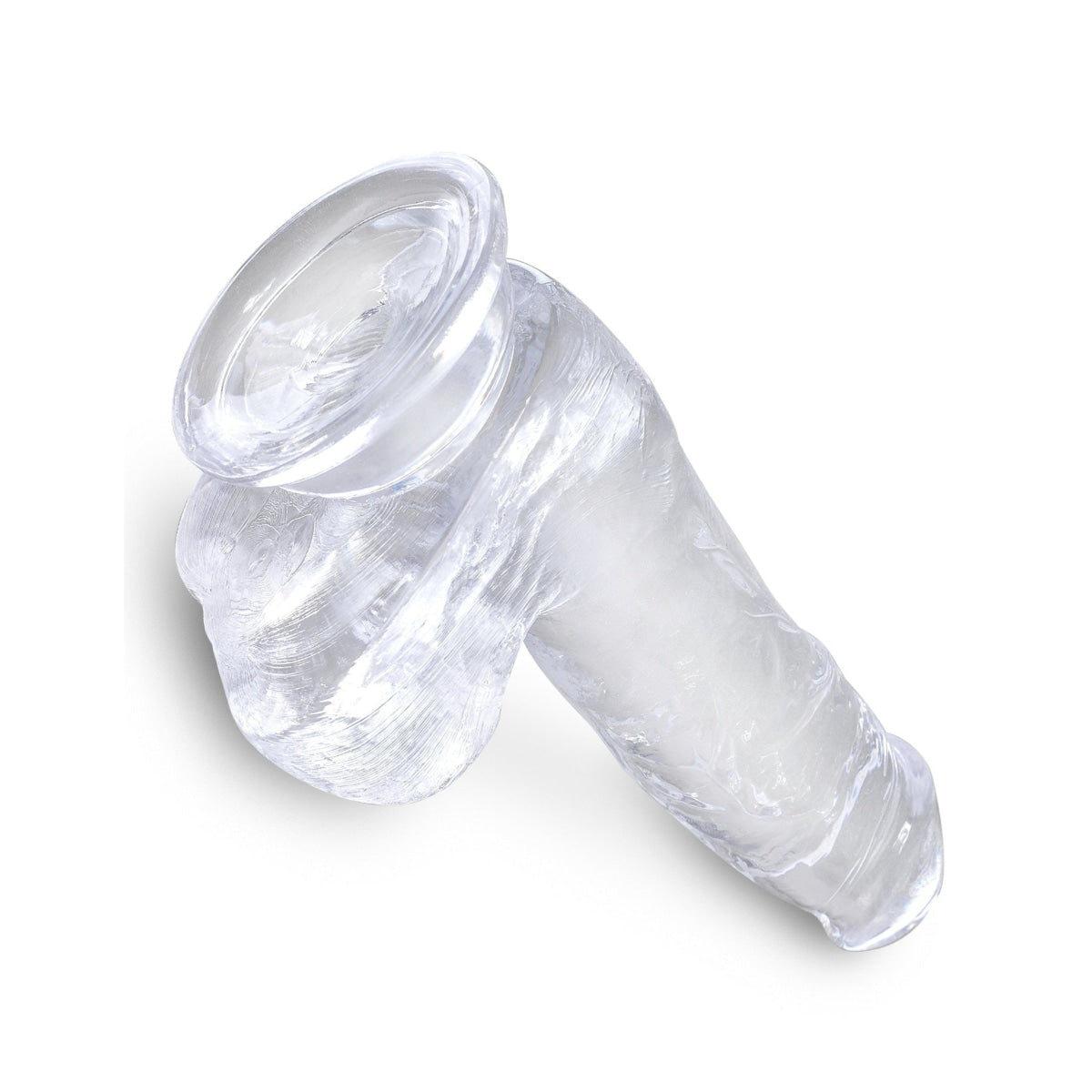 King Cock Clear 6 Inch Realistic Dildo with Balls - Lifelike Adult Toy for Solo Play & Couples Use