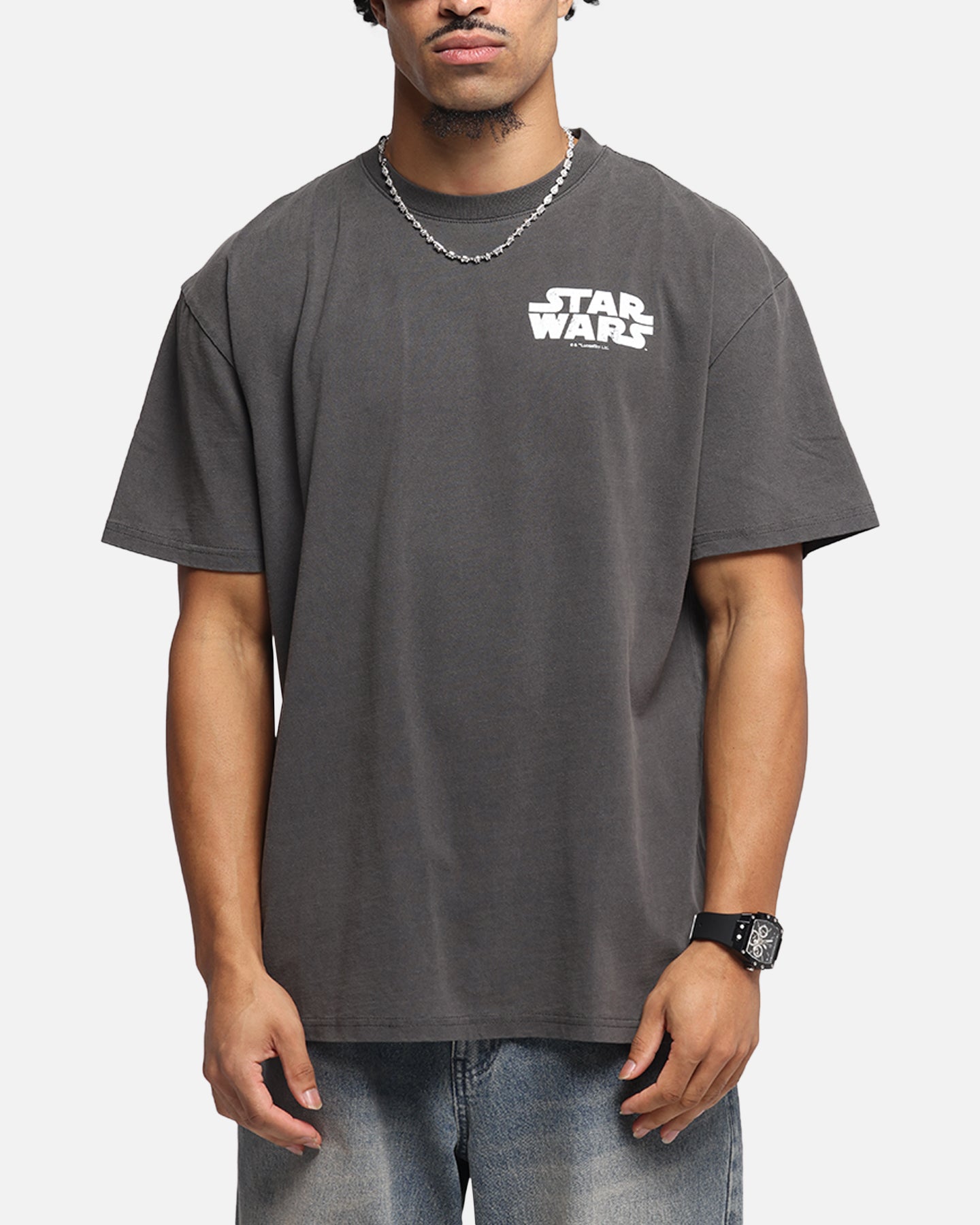Star Wars Anakin Skywalker Vintage T-Shirt - Black Wash Distressed Style - Perfect for Cosplay, Movie Nights & Star Wars Fans