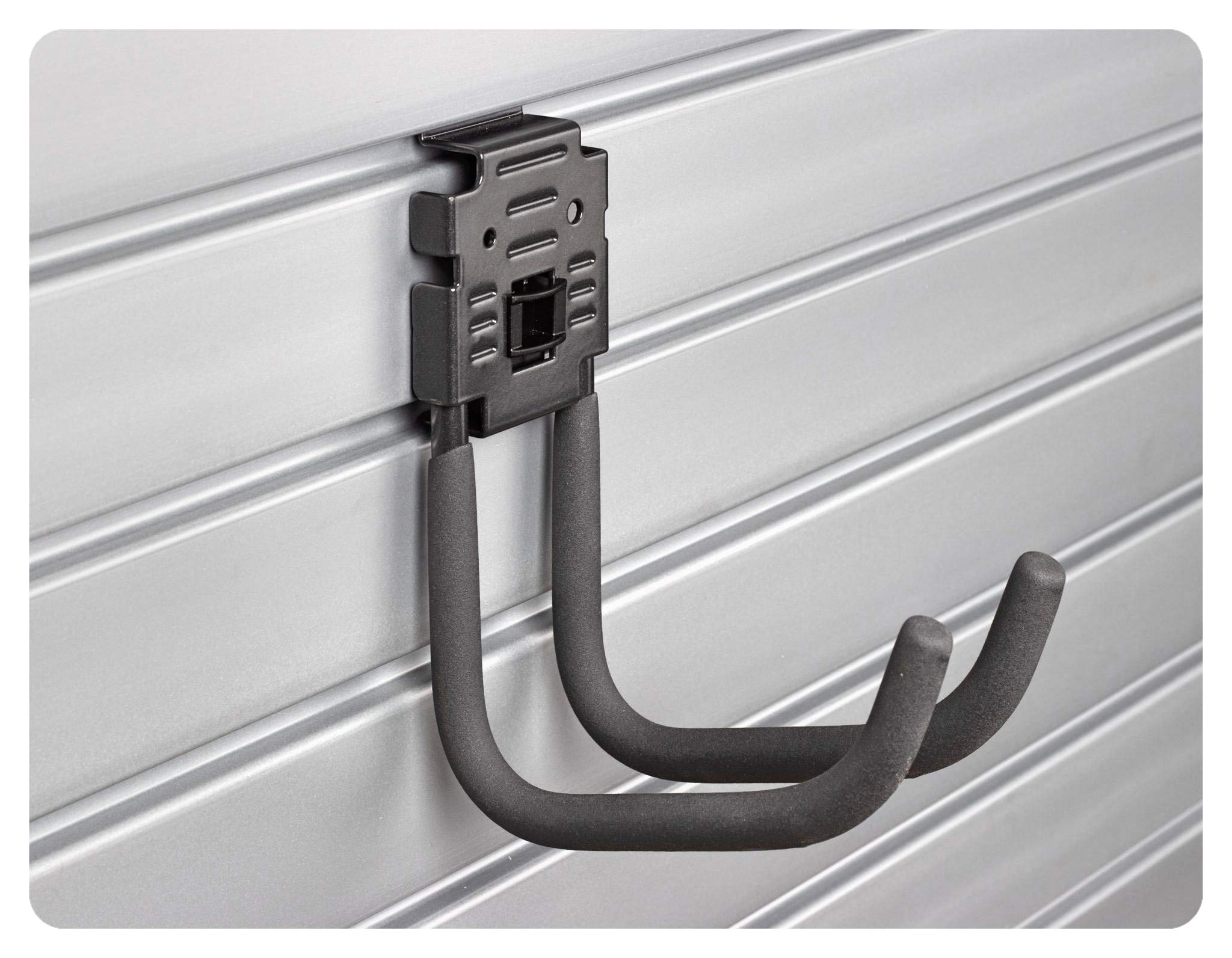 Heavy Duty Lawn and Garden Accessory Kit with Locking Hook Brackets - Perfect for Organizing Tools, Hoses & Outdoor Equipment in Sheds, Garages & Backyards