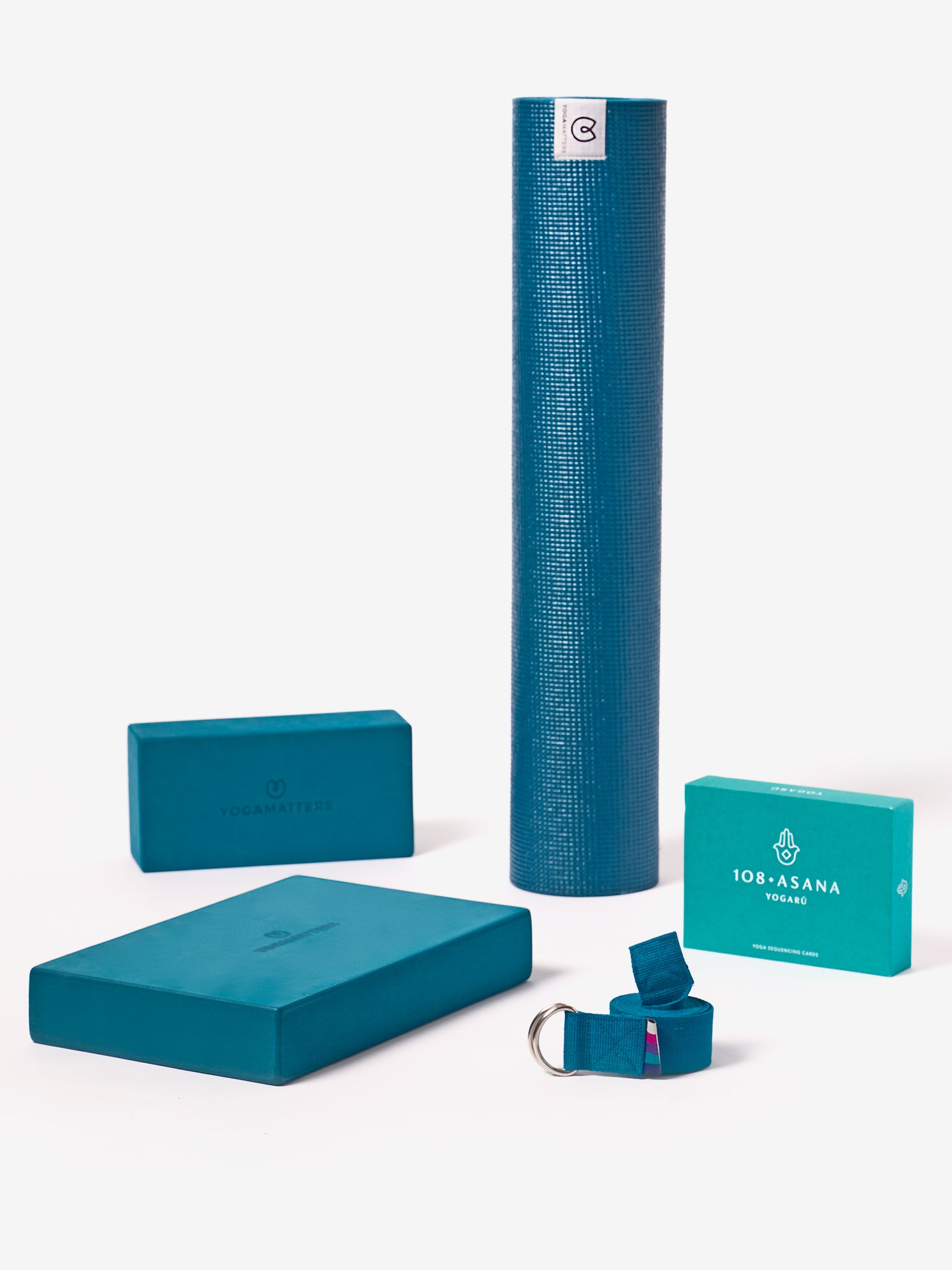 Yogamatters Beginners Starter Yoga Kit - Complete Set for Home & Studio Practice - Perfect for Yoga, Meditation, and Stretching Exercises