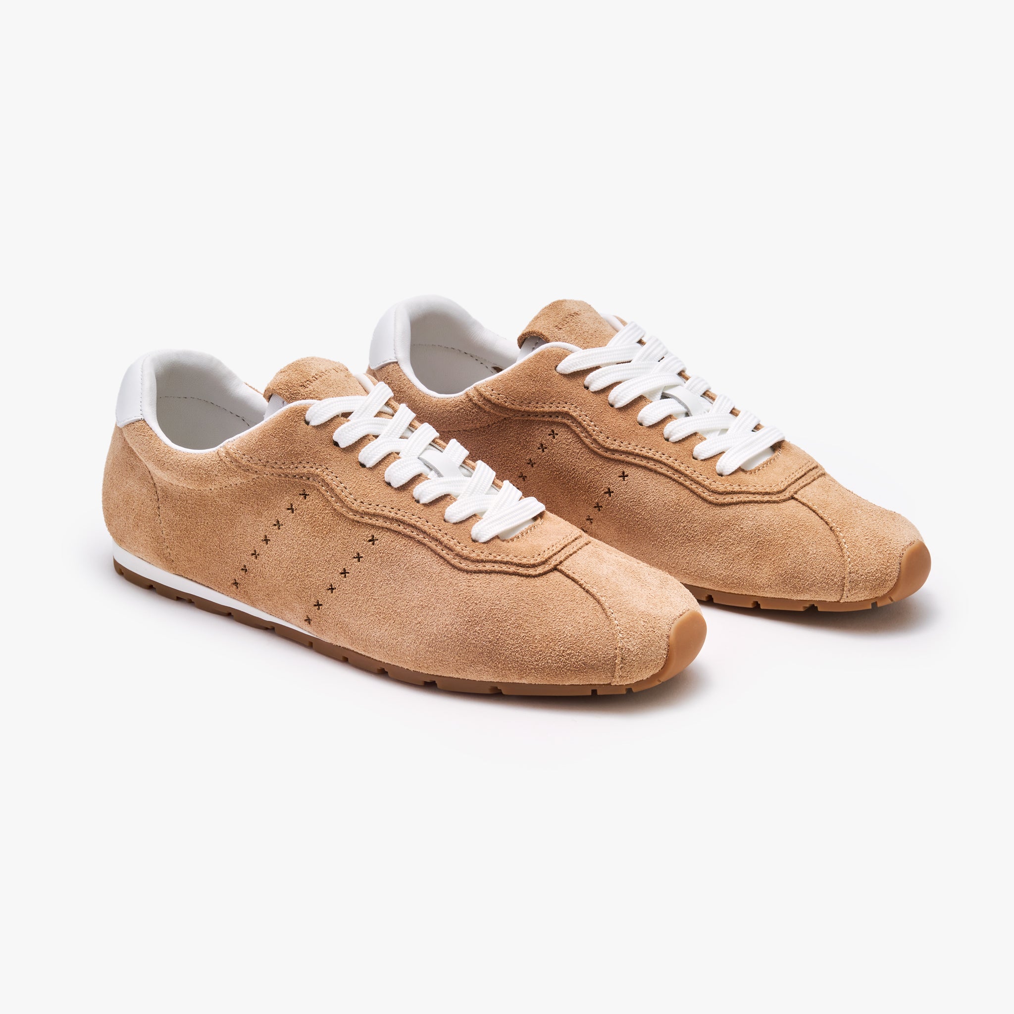 Soft Sneakers for Women - Sand Suede Comfortable Walking Shoes | Casual Fashion Footwear for Everyday Wear, Travel & Outdoor Activities