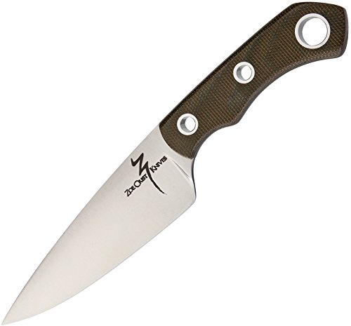Zoe Crist Knives Urban EDC Folding Pocket Knife - Green Canvas Micarta Handle, Razor Sharp Blade for Everyday Carry, Camping & Outdoor Activities