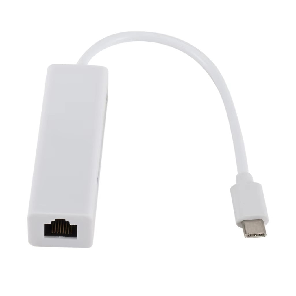 USB C to RJ45 Ethernet Adapter with 3 USB 2.0 Ports - High Speed Wired Internet & Multi-Device Connectivity for MacBook, Chromebook, Gaming & Office Work