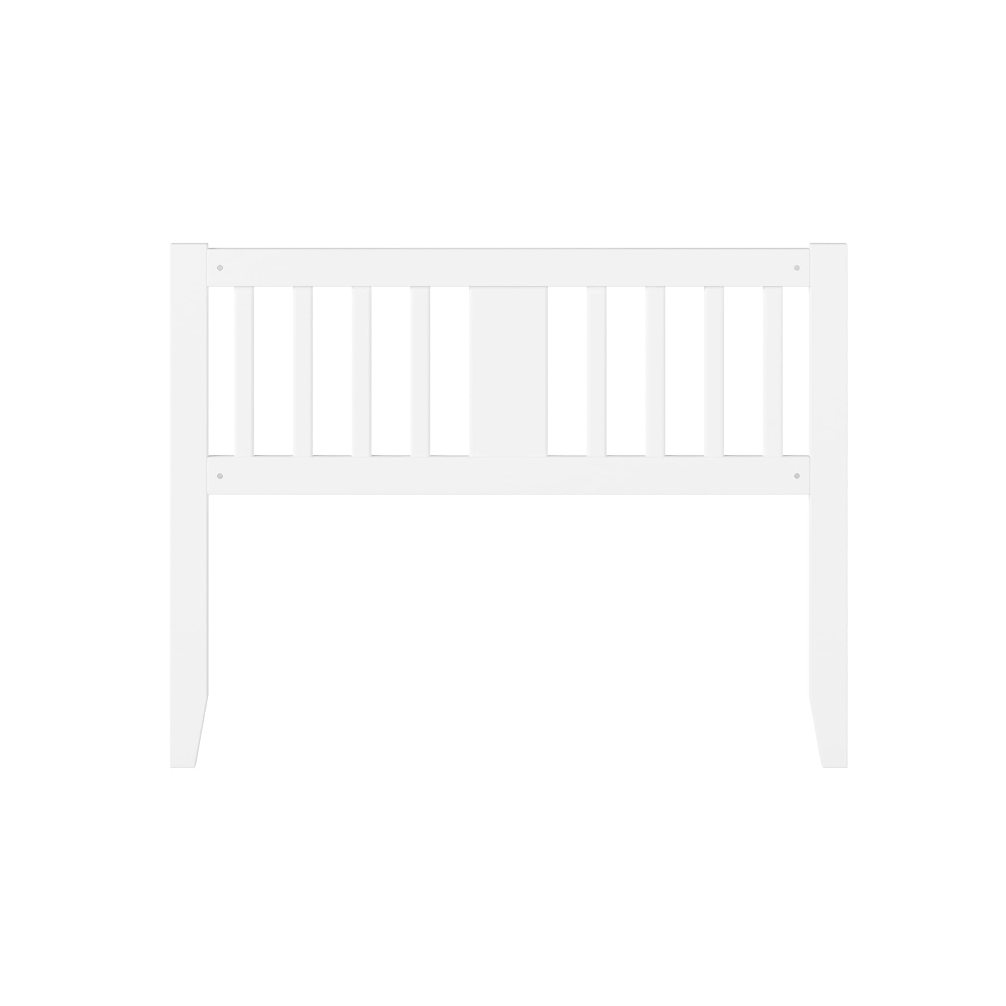AFI Tahoe Solid Wood Slatted Headboard with USB Charging Port - Full Size, White - Modern Bedroom Furniture for Home Decor & Guest Rooms