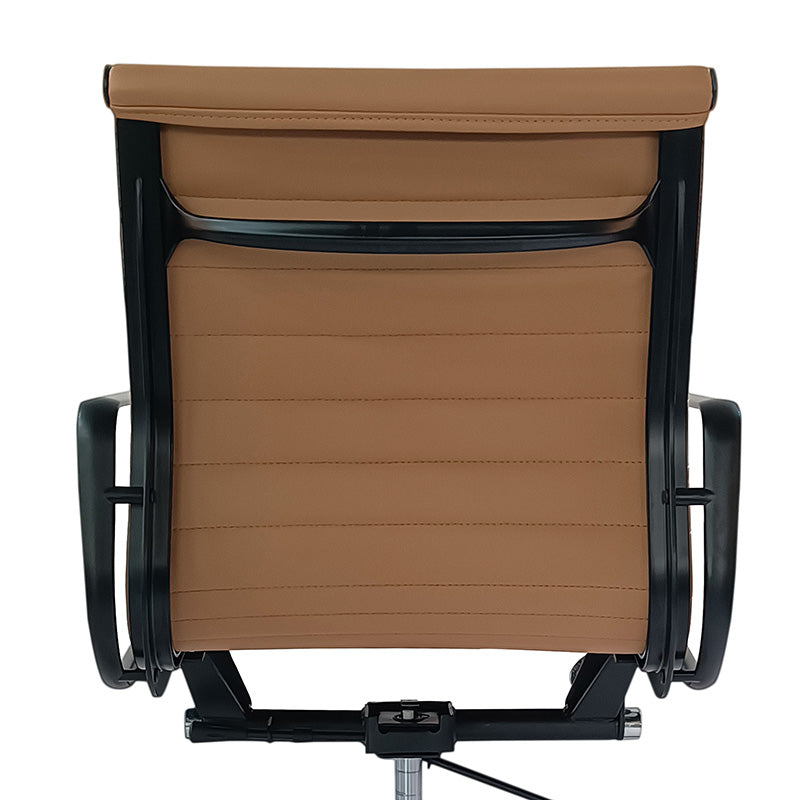 DAKIN Ergonomic Low Back Office Chair - Tan & Black Mesh Fabric - Comfortable Desk Chair for Home & Office Workspaces - Ideal for Long Hours of Sitting & Computer Work