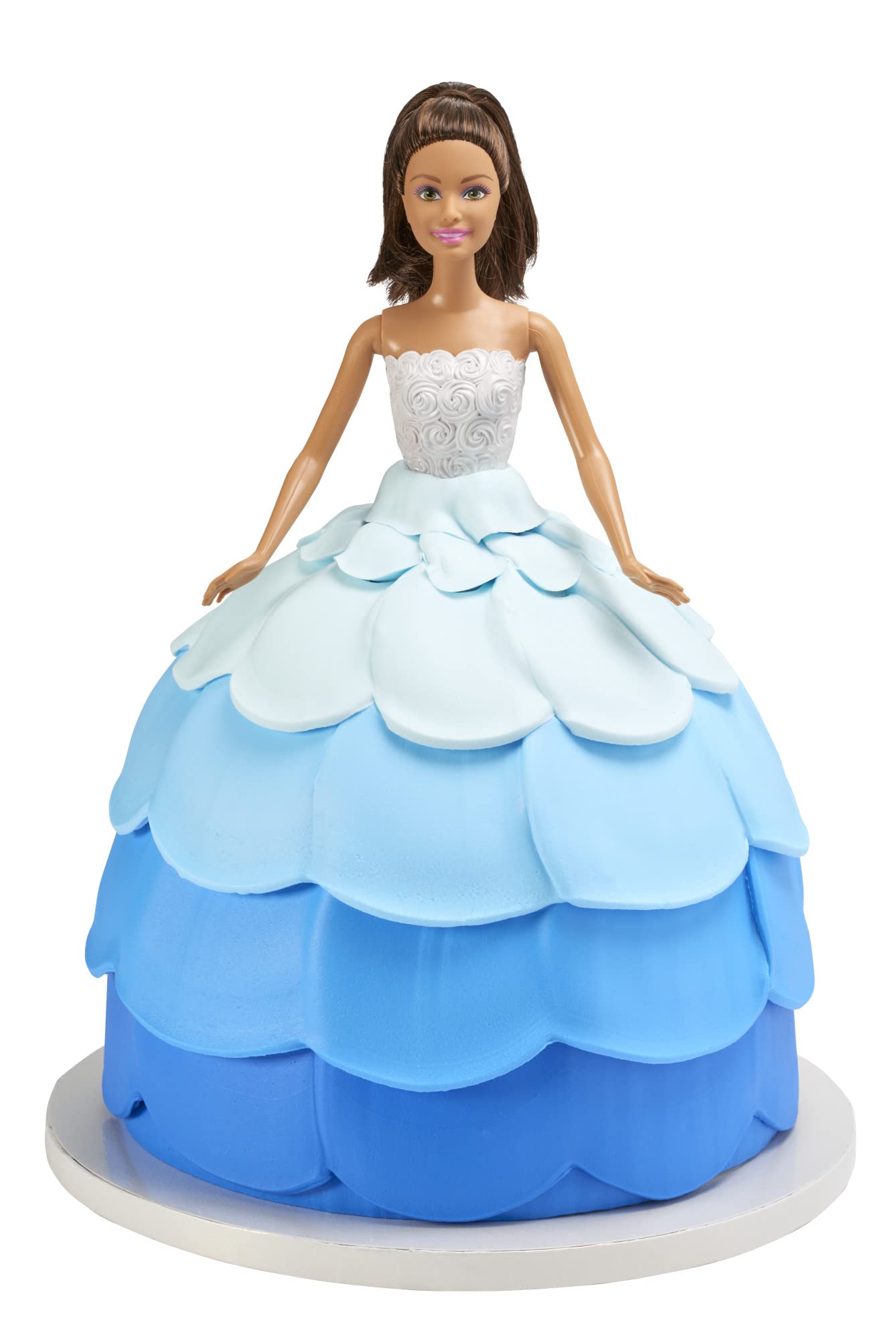 DecoSet Barbie Doll Let's Party! Cake Topper - Hispanic Barbie Doll Cake Decoration, Collectible Doll with Purple Molded Plastic Bodice & Shining Fabric Skirt | Perfect for Birthday Cakes, Bridal Showers & Special Celebrations