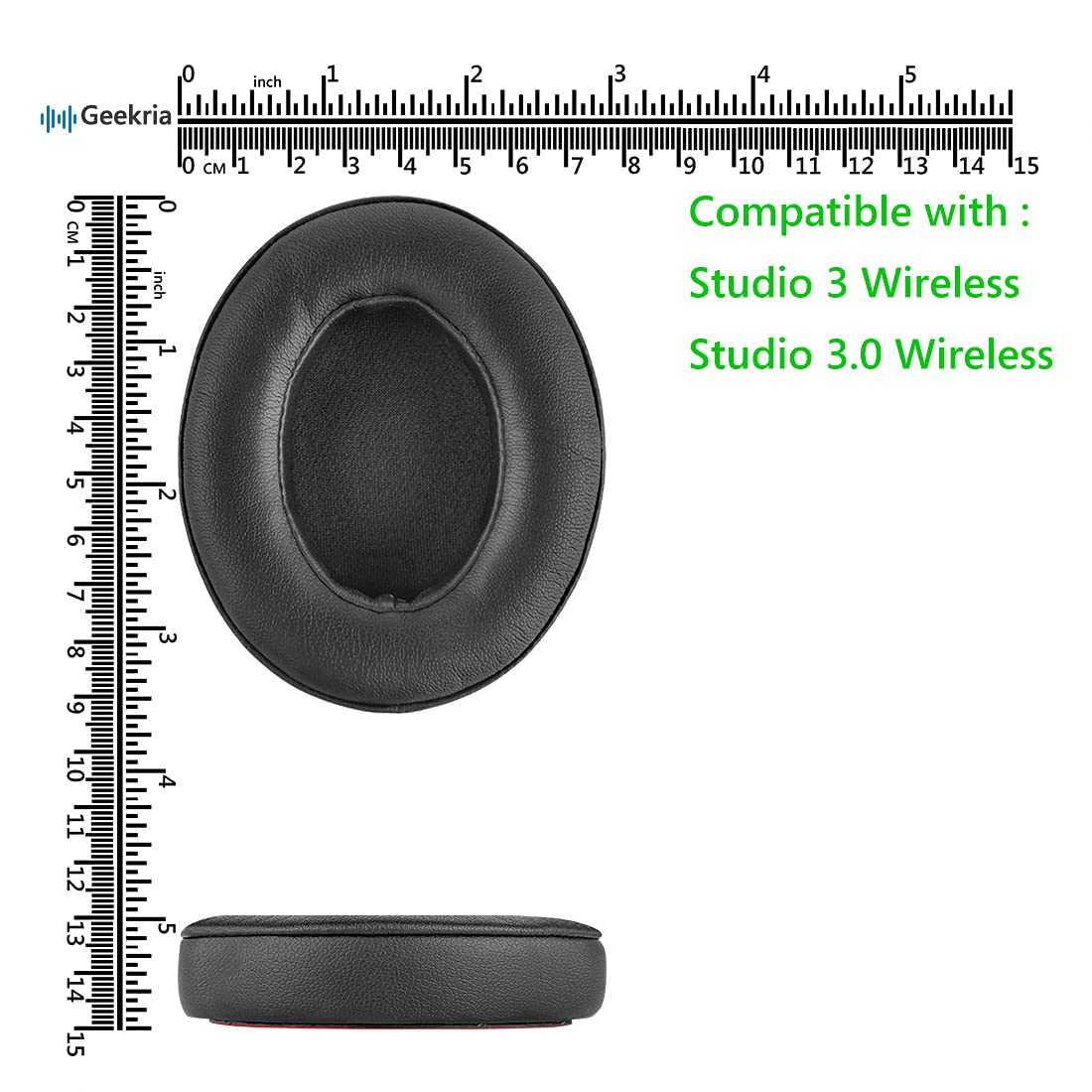 Geekria QuickFit Replacement Ear Pads for Beats Studio 3 (A1914) & Studio 3.0 Wireless Headphones - Premium Memory Foam Ear Cushions, Noise Isolation Earpads, Headset Repair Parts (Shadow Grey) - Perfect for Gaming, Music & Travel Comfort
