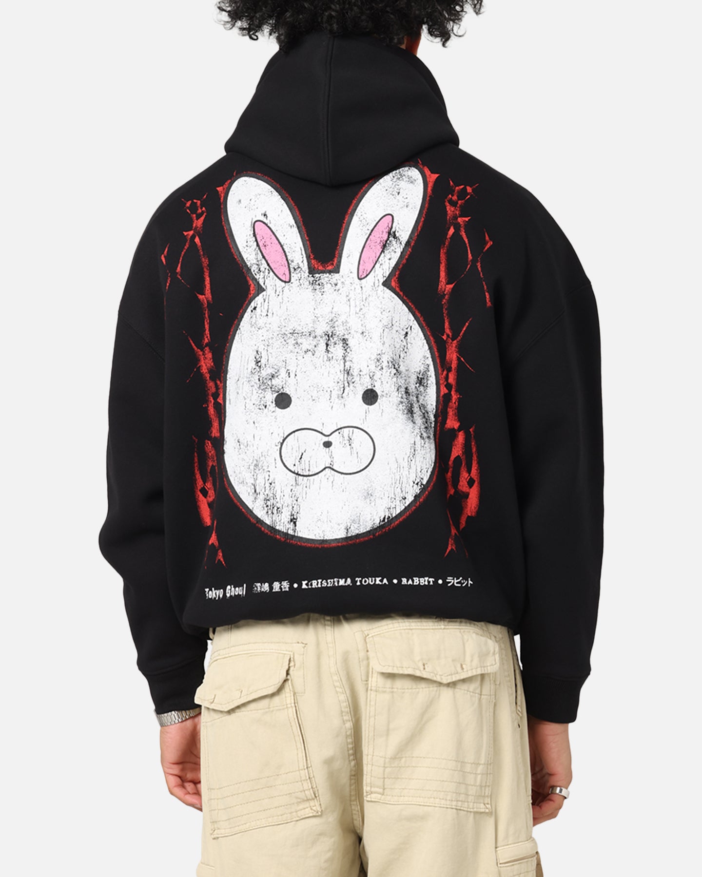 73 Studio X Tokyo Ghoul Rabbit Premium Hoodie Black - Anime Cosplay Hooded Sweatshirt for Fans | Perfect for Halloween, Comic Con & Streetwear Fashion
