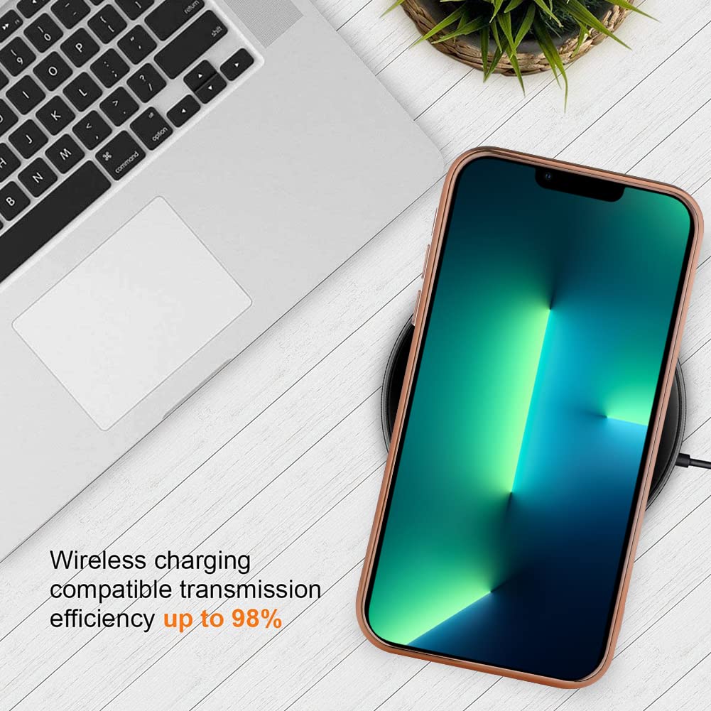 OOK Compatible with iPhone 13 Pro Max Case - Luxury Electroplated Love Letter Design, Soft TPU Shockproof Cover with Full Camera Protection for 6.7 Inch iPhone 13 Pro Max (Black) | Perfect for Daily Use, Travel & Gift Giving