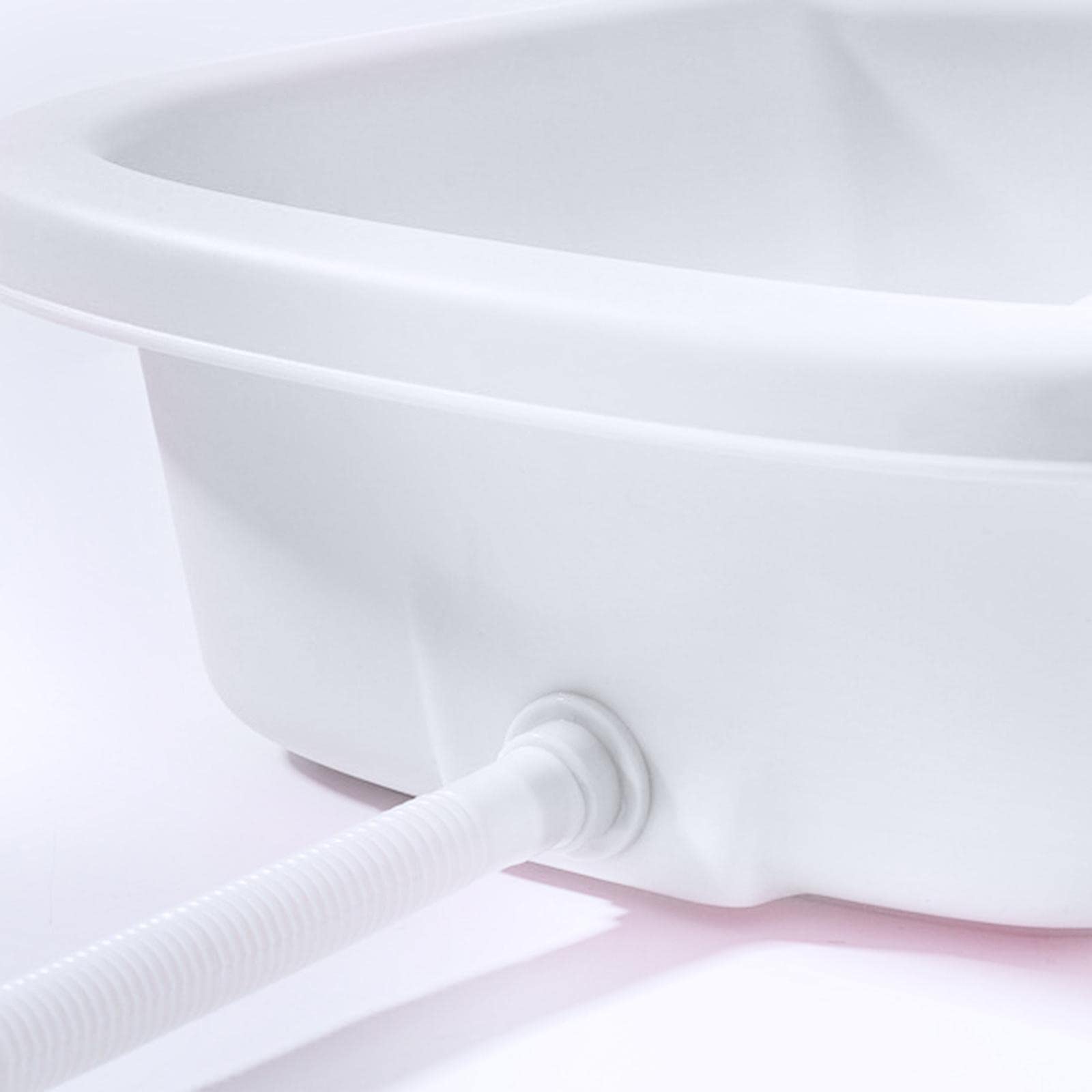 **Amagogo Portable Shampoo Basin with Tube & Pillow - Hair Washing Sink for Kids, Elderly & Disabled - Lightweight Wash Tub for Home, Hospital & Travel (White)**    *(Use Cases: Perfect for bedridden patients, elderly care, post-surgery recovery, home haircuts, and travel convenience.)*
